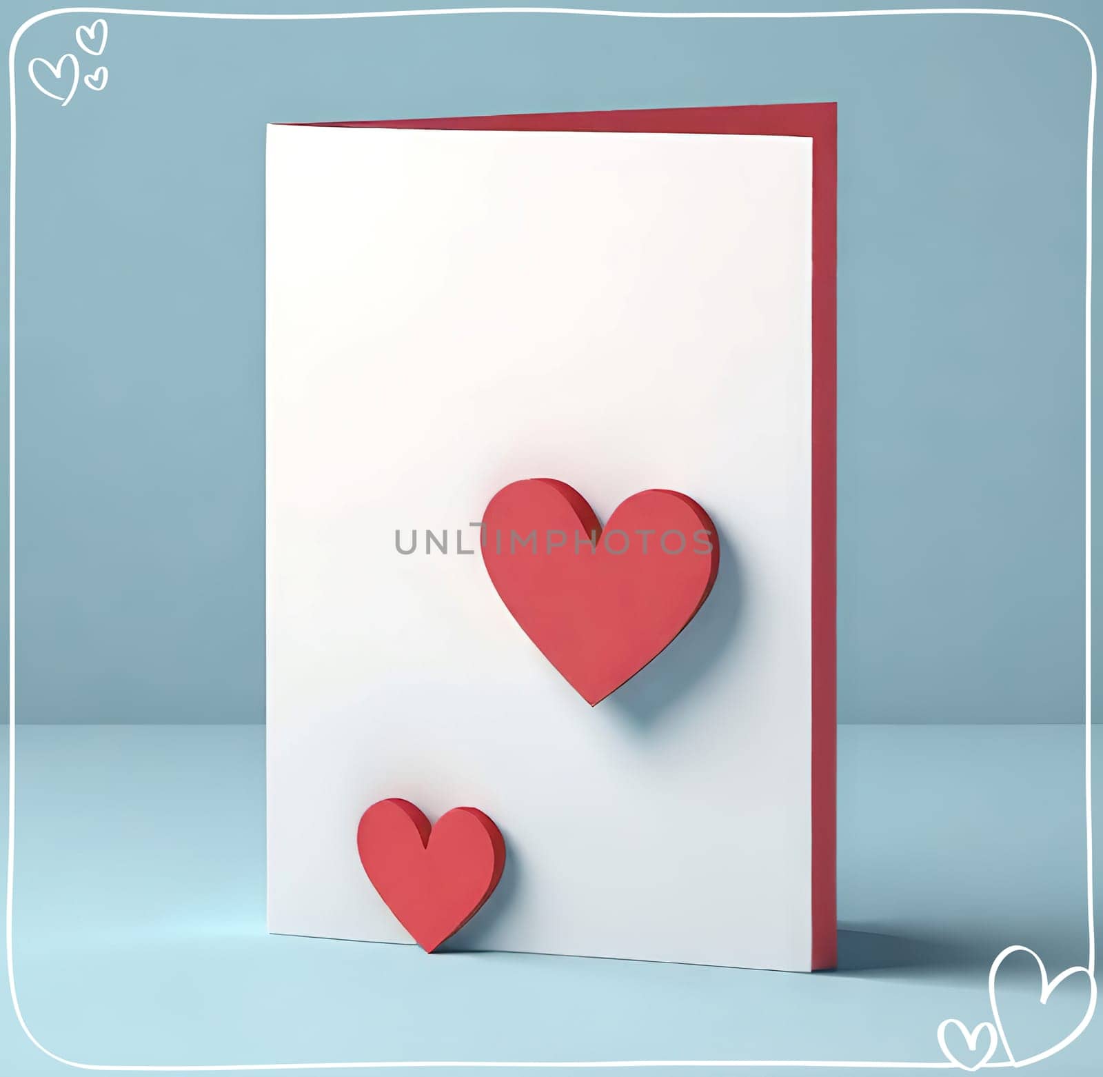 Valentine's day greeting card with hearts and place for your text. by yilmazsavaskandag