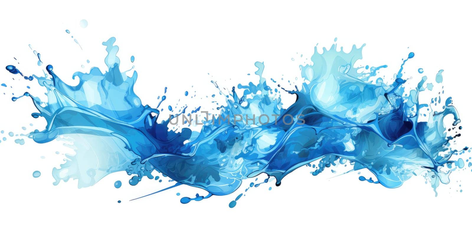 Water splash illustration isolated on the white background by Kadula