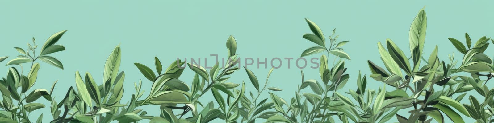 Sage herb on the light green background as banner, herbalism concept by Kadula