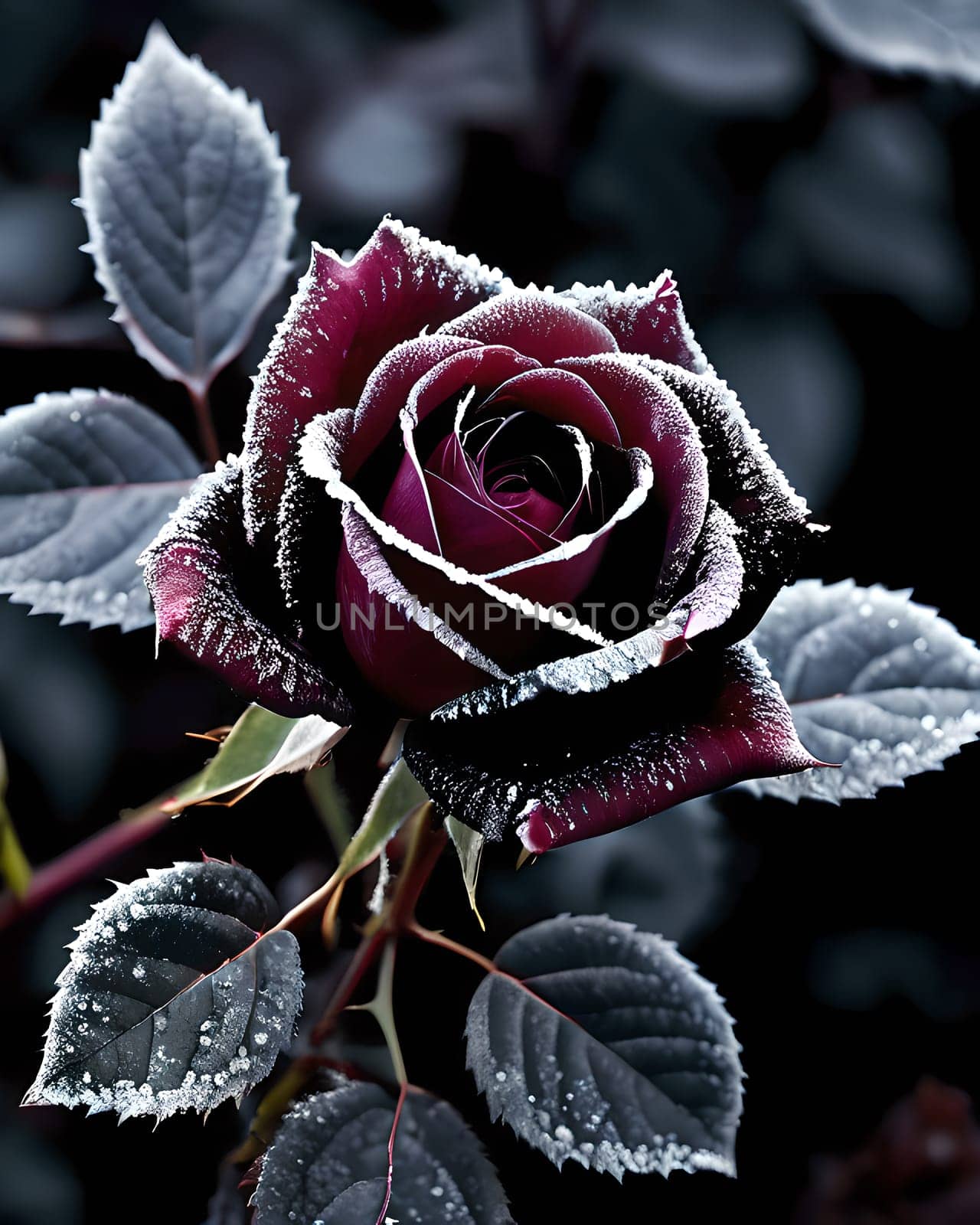 This stunning photograph features a close-up view of a vibrant rose, adorned with glistening water droplets, showcasing the essence of freshness and beauty. created with generative AI technology