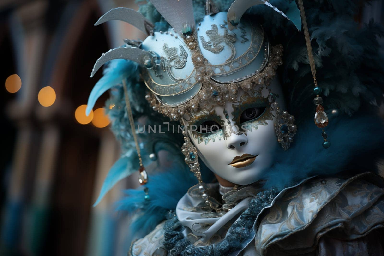 Elegant Venice Carnival Costume in Iconic Setting by dimol