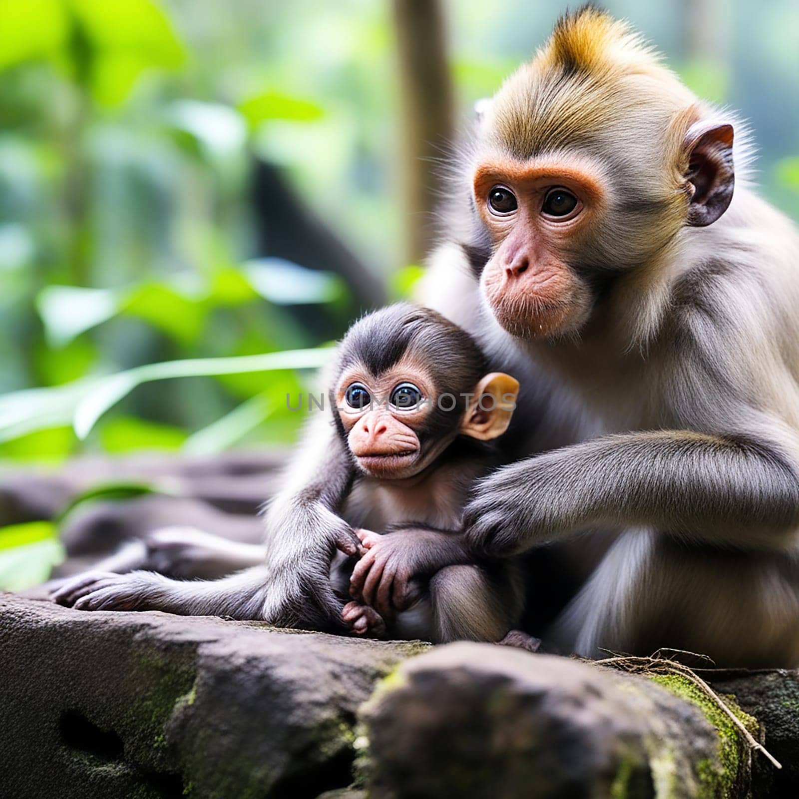 Unique Newborn Monkey in Bali's Monkey Forest
