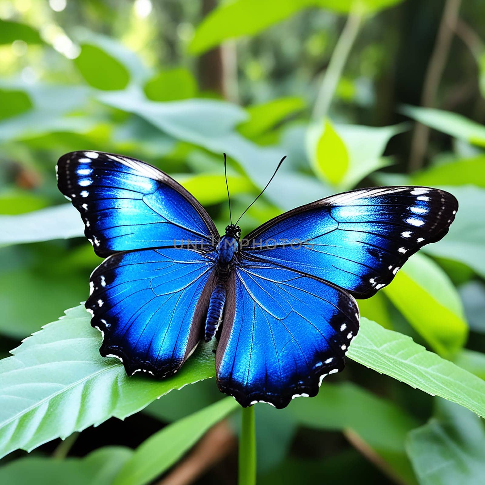 Blue Morpho Butterfly in the Amazon Rainforest