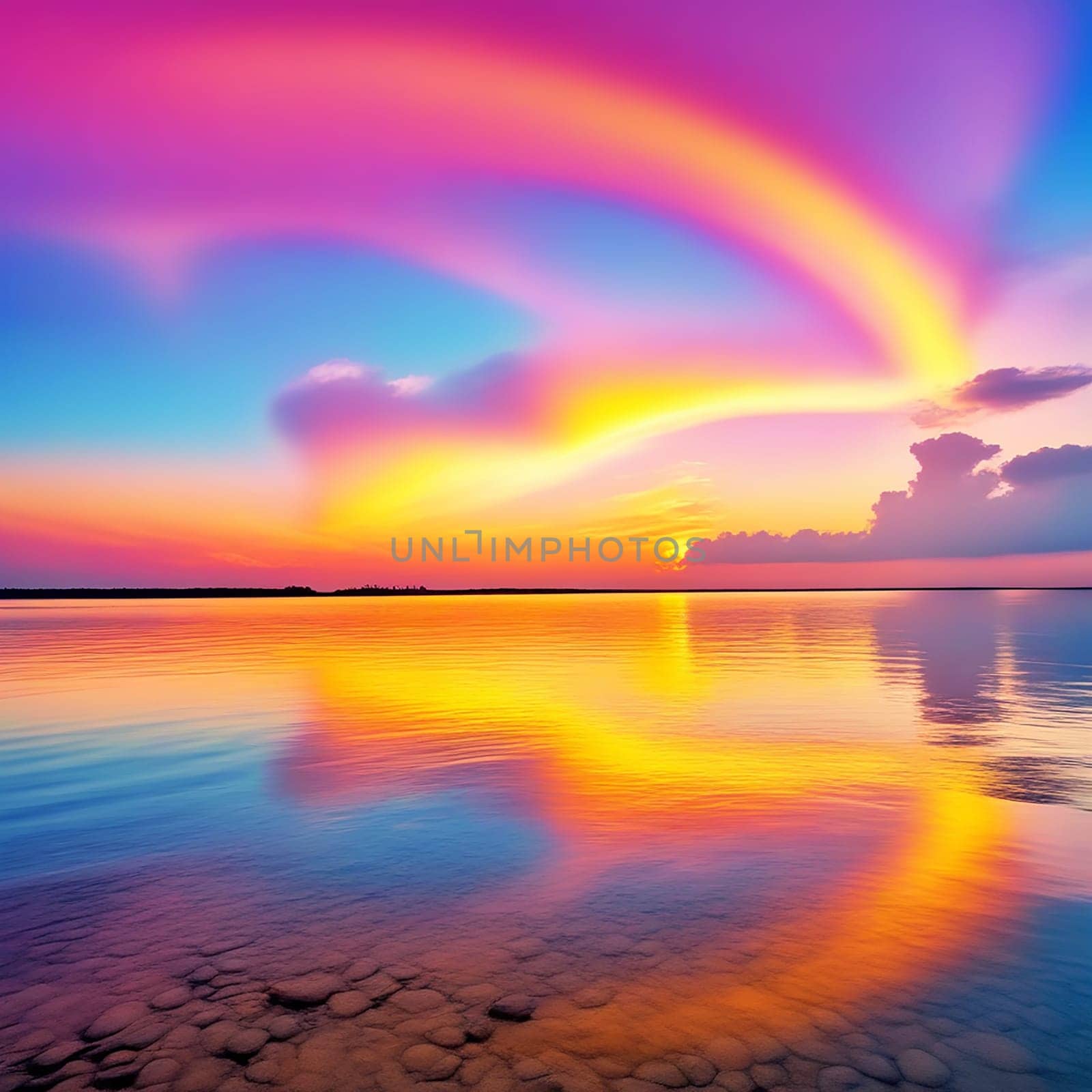 Sunset's Kaleidoscope in a Summer Seascape