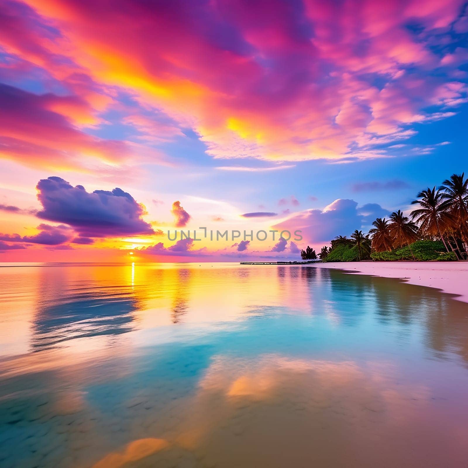 Captivating Morning Sunrise and Peaceful Sunset on Koh Samui Island, Thailand - A Stunning Seascape of Beauty