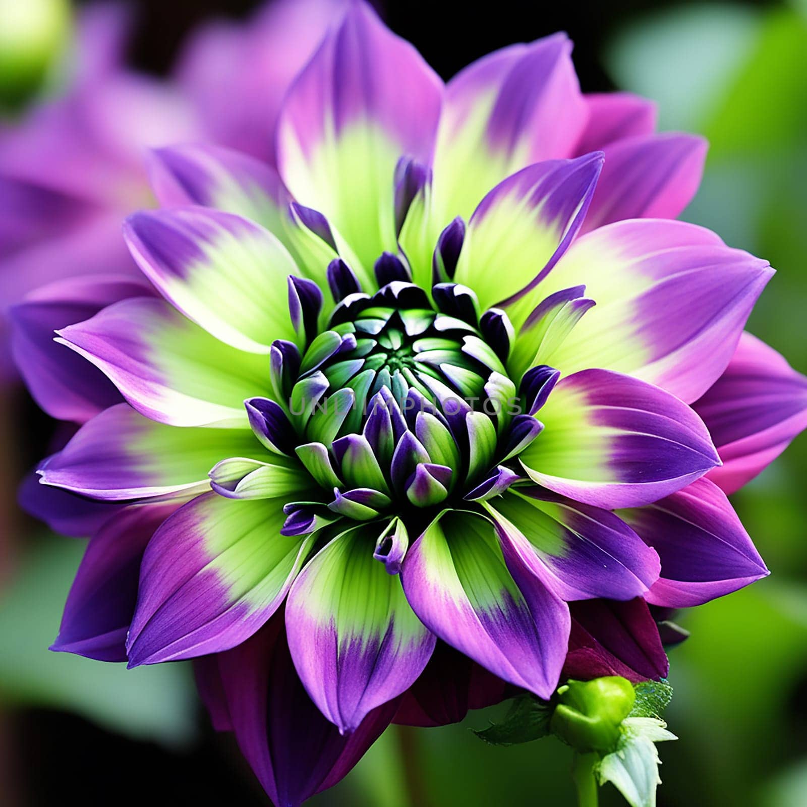 The Captivating Beauty of a Green and Purple Flower