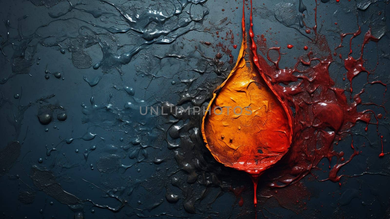 Paper cut Dirty water drop icon isolated on black background. Bacteria and germs, microorganism disease, cell cancer, microbe, virus, fungi. Paper art style. . High quality photo