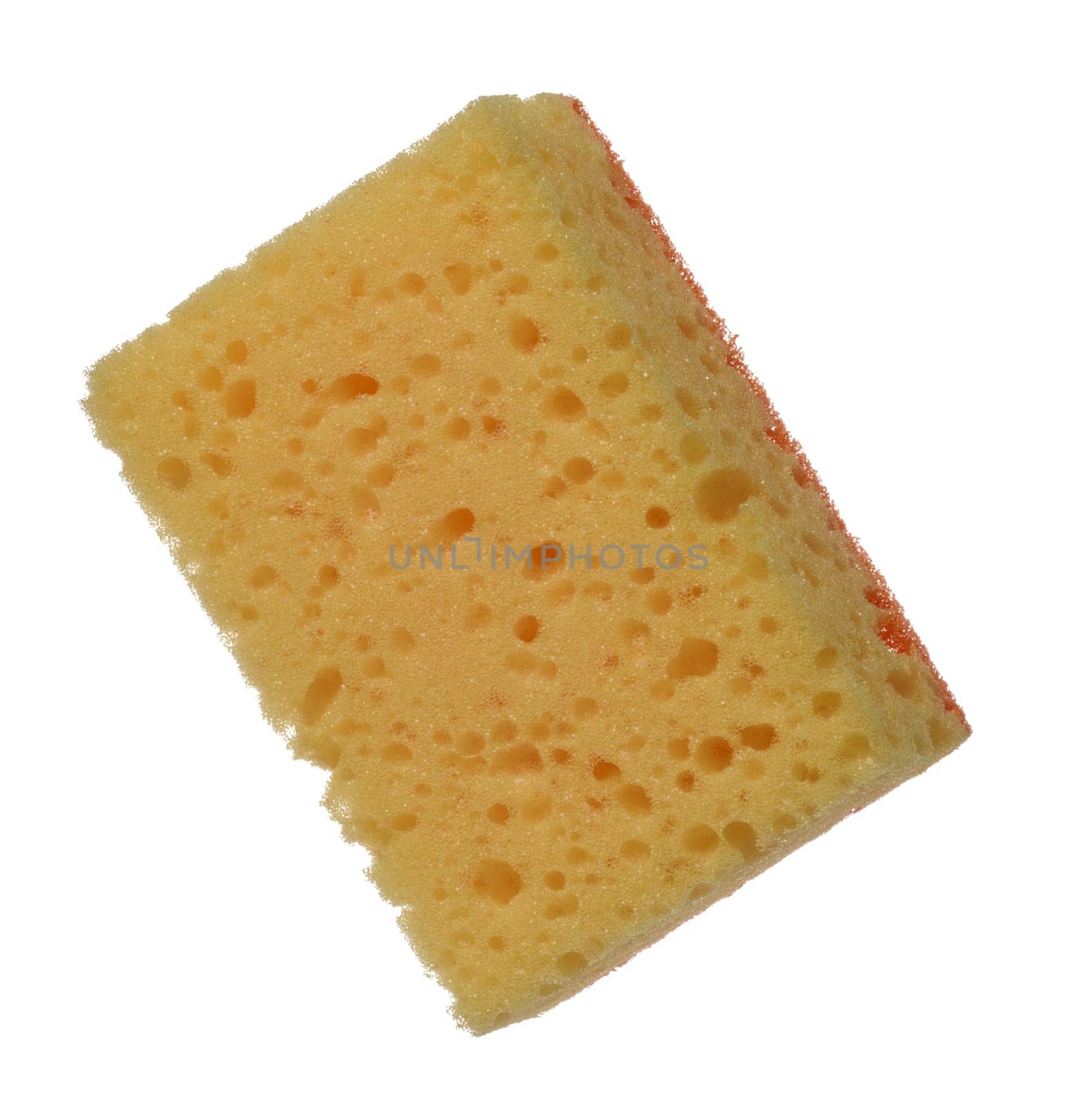 Rectangular dish sponge on isolated background