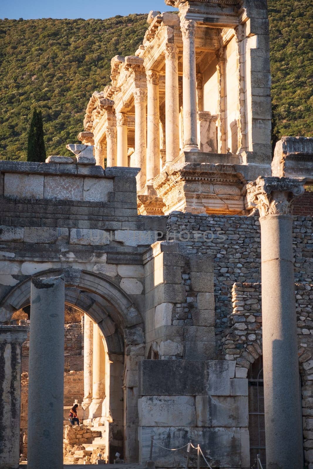 Celsus Library in ancient city Ephesus, Anatolia in Selcuk, Turkey. . High quality photo