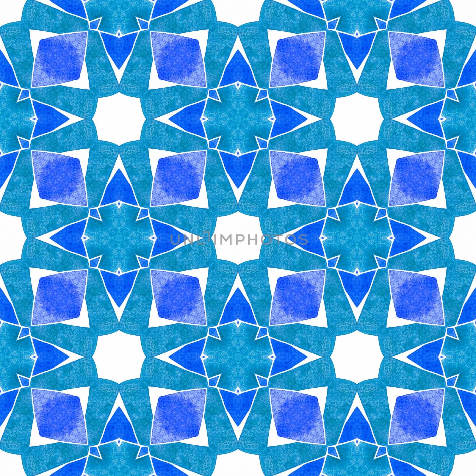 Summer exotic seamless border. Blue pleasing boho chic summer design. Exotic seamless pattern. Textile ready quaint print, swimwear fabric, wallpaper, wrapping.