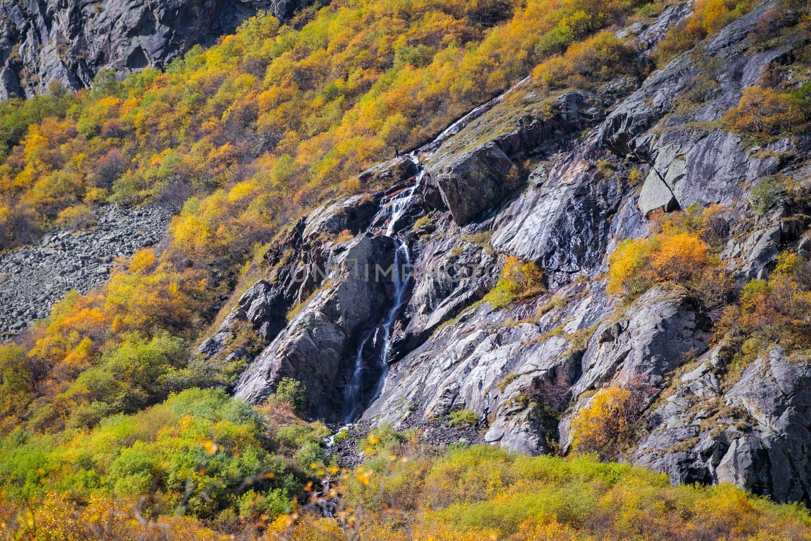 The picturesque autumn colors of the Ural Mountains create an amazing landscape