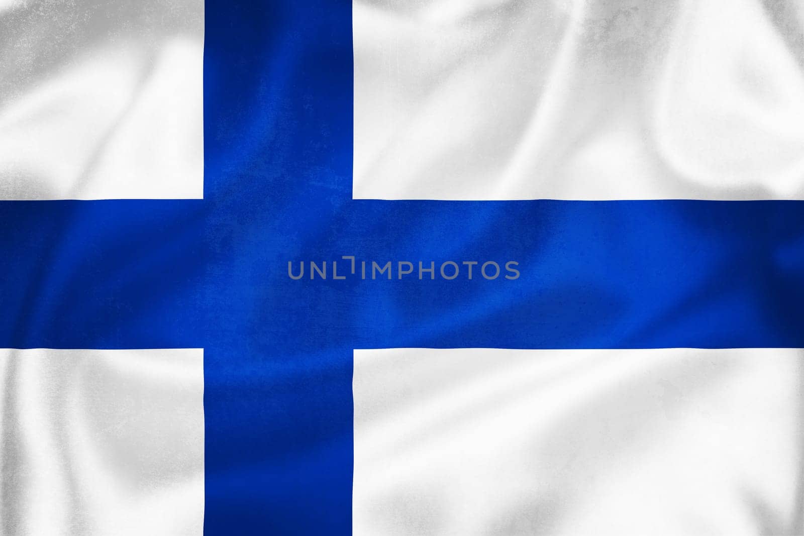 Grunge 3D illustration of Finland flag by xbrchx