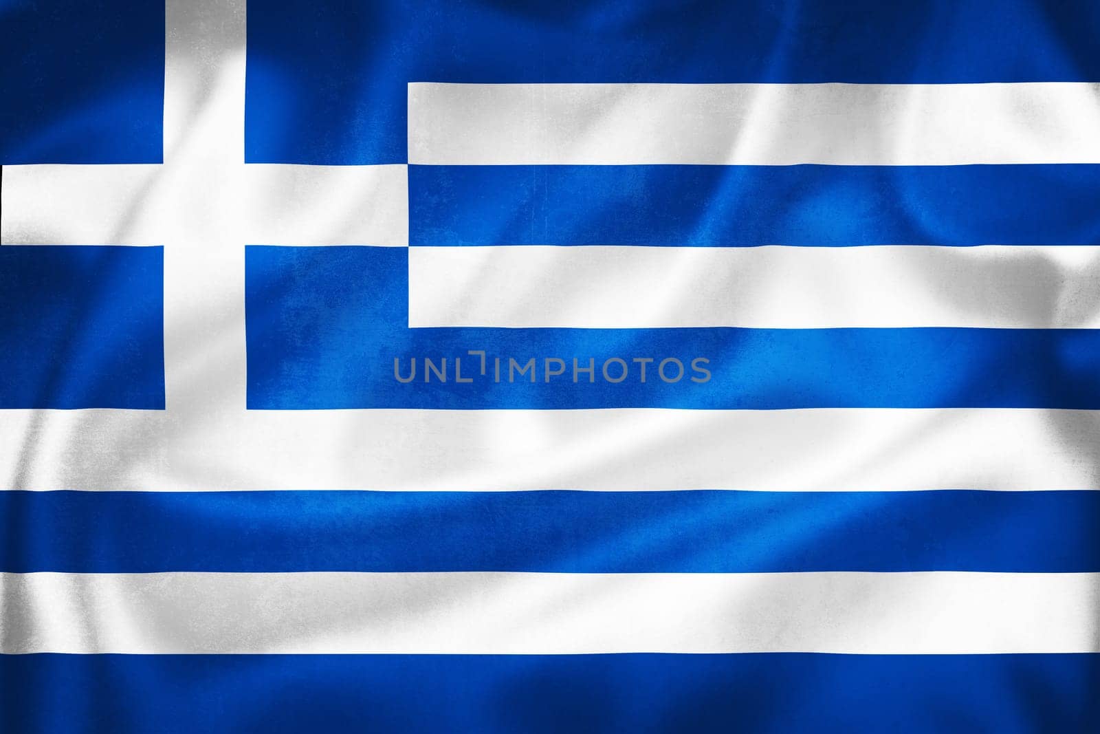 Grunge 3D illustration of Greece flag by xbrchx