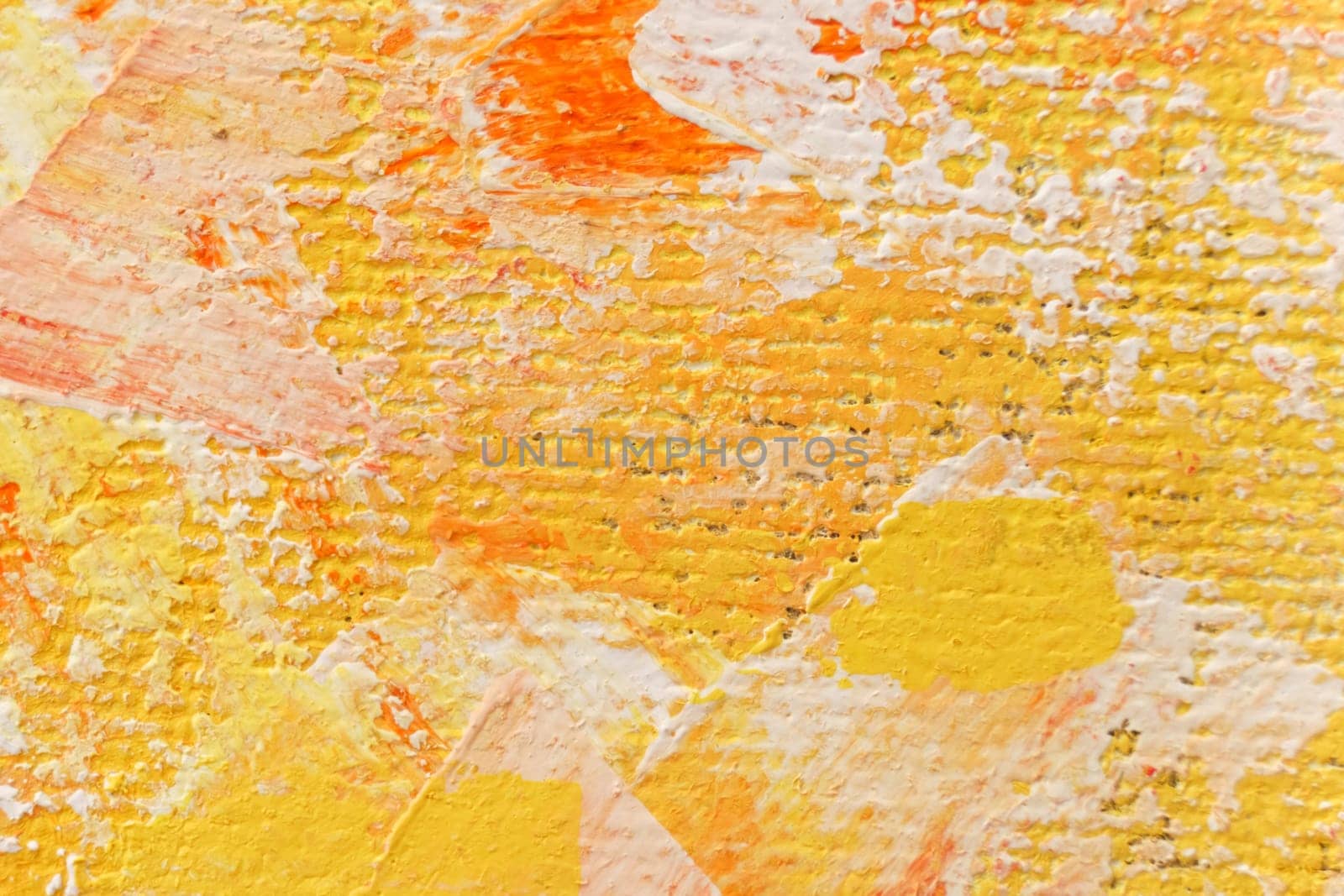 Bright texture of canvas painted in orange-yellow color with shades. Abstract background