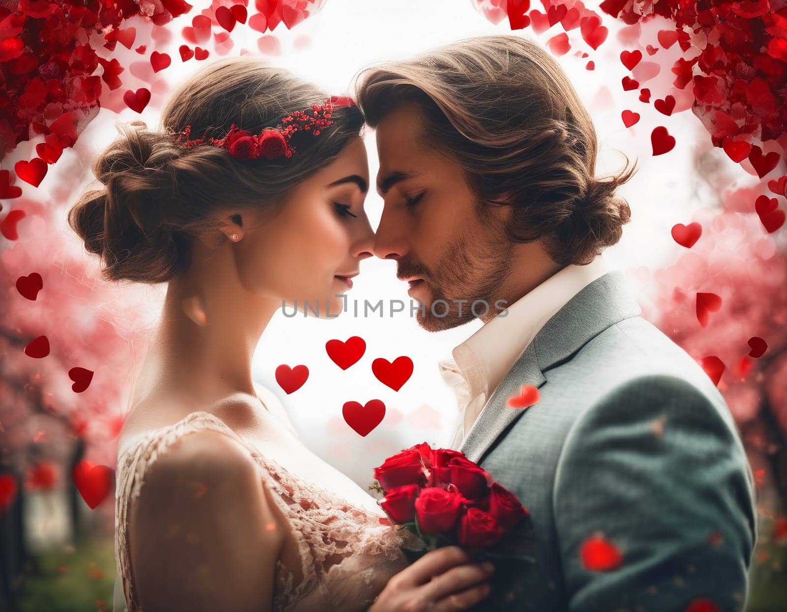A beautiful couple in love. Romance. valentine's day by NeuroSky