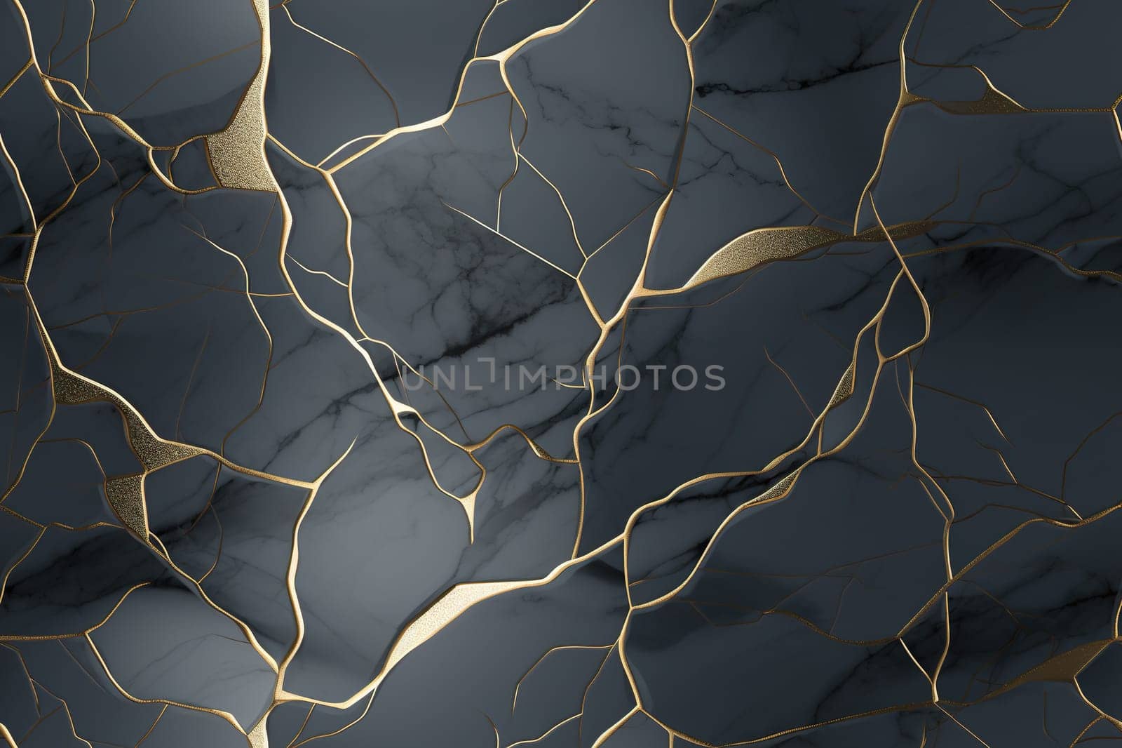 Marble background with golden lines. Generated by artificial intelligence by Vovmar