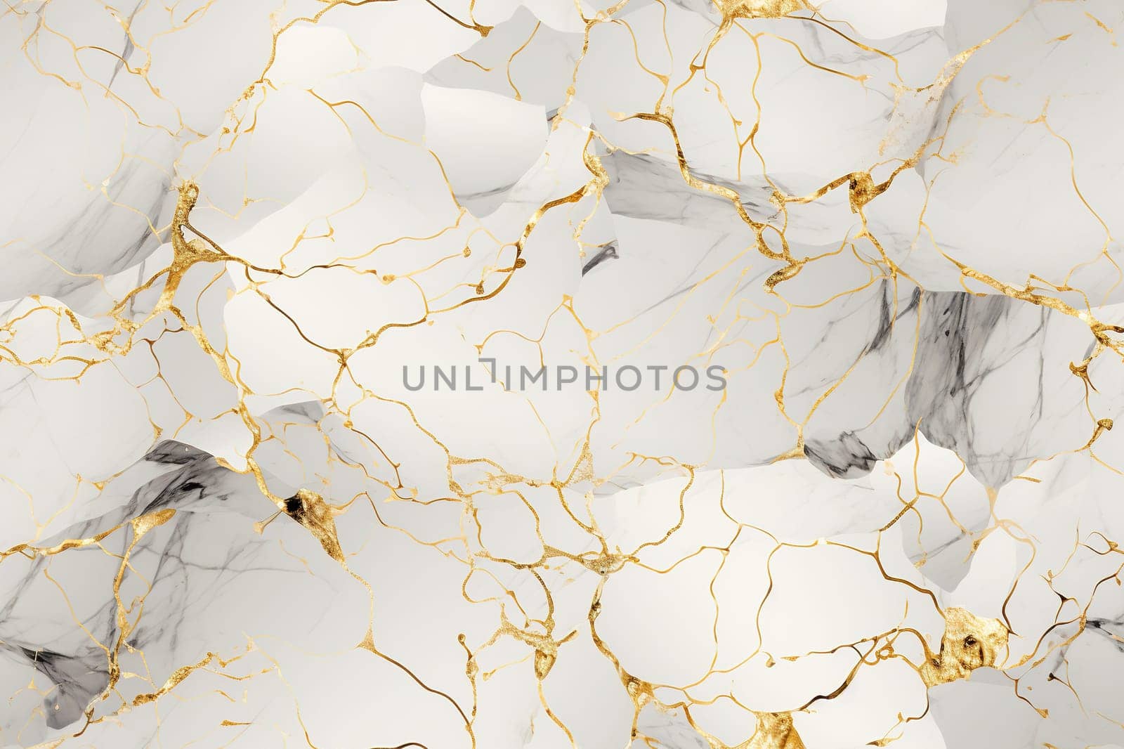 Marble texture with gold, abstract background. Generated by artificial intelligence by Vovmar