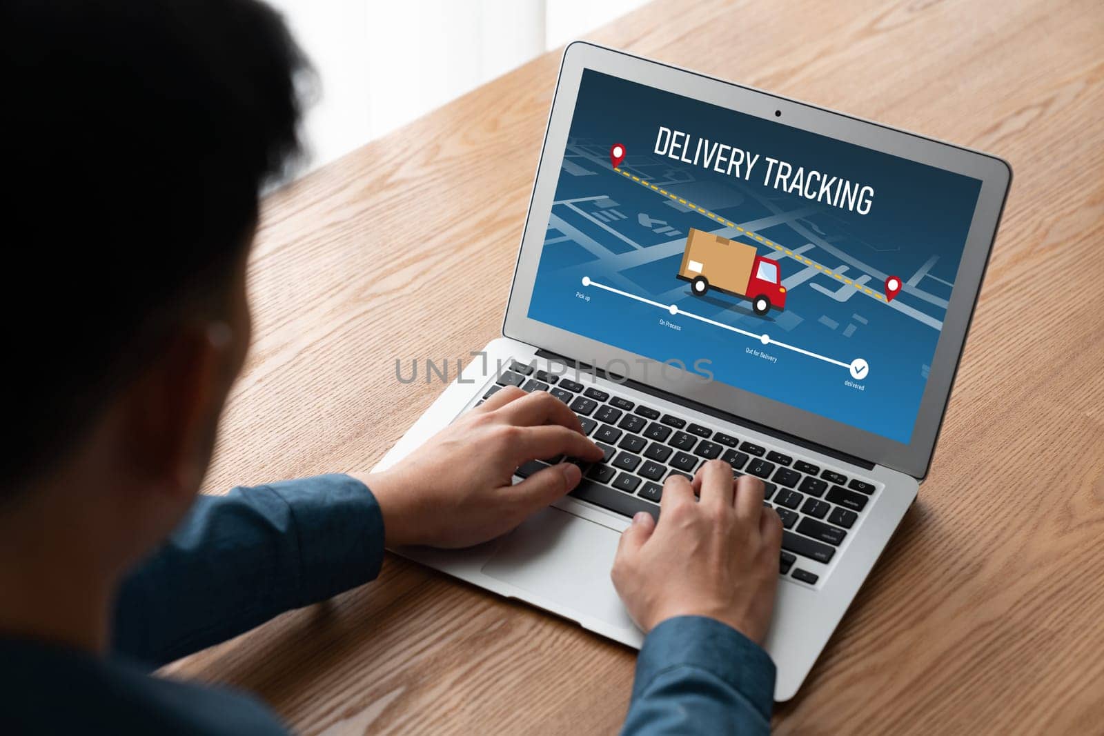 Delivery tracking system for e-commerce and modish online business to timely goods transportation and delivery