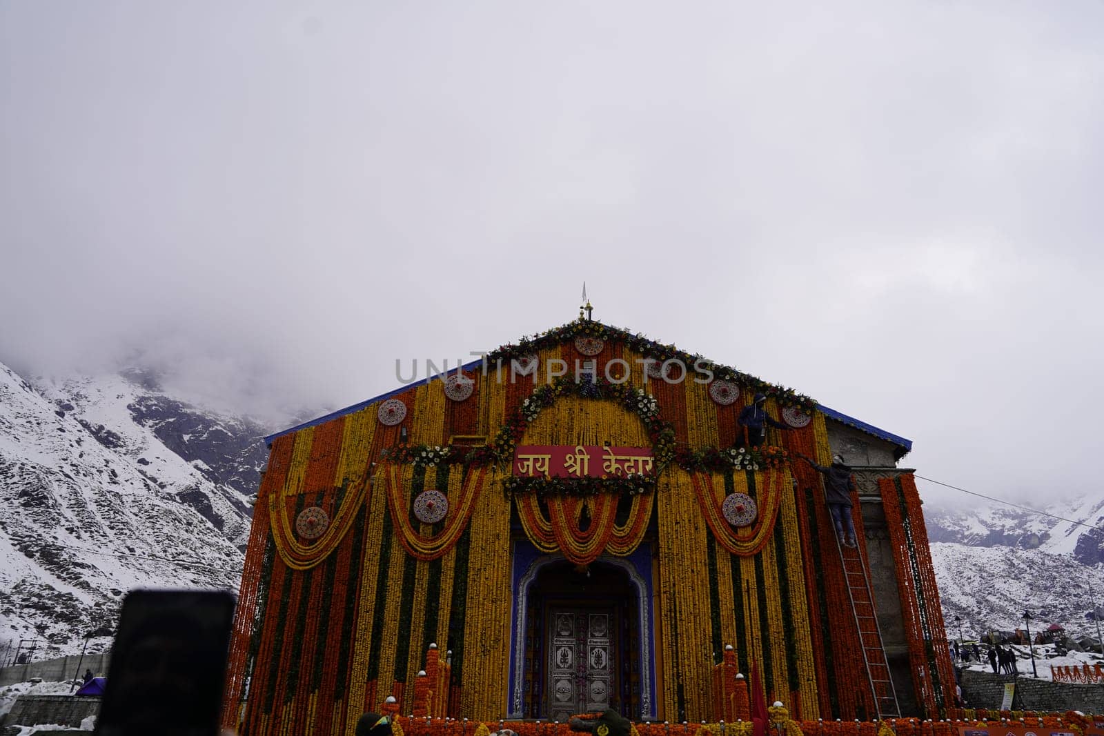 Dehradun,Uttarakhand India-December 16 2023-Immersing in the timeless charm, Kedarnath Temple in Uttarakhand unfolds its divine beauty through every glance.4k footage