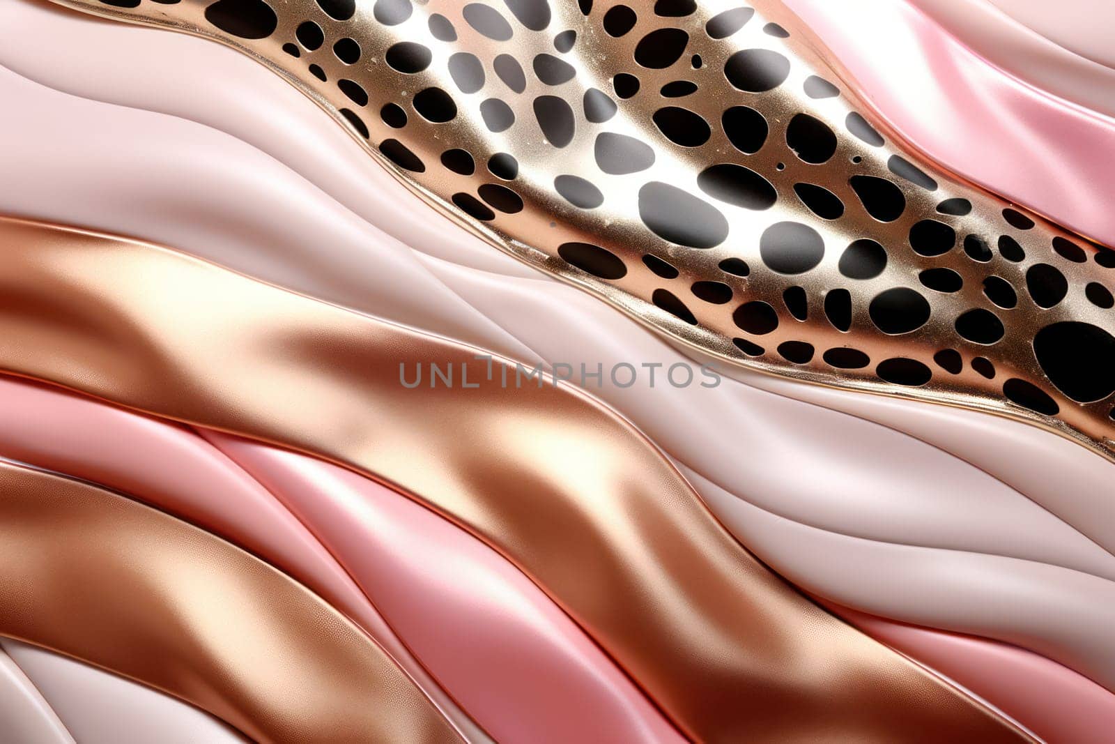 Smooth Waves of Shimmering Silk: A Luxurious, Elegant and Romantic Background in Soft Pink and Bright Drapery