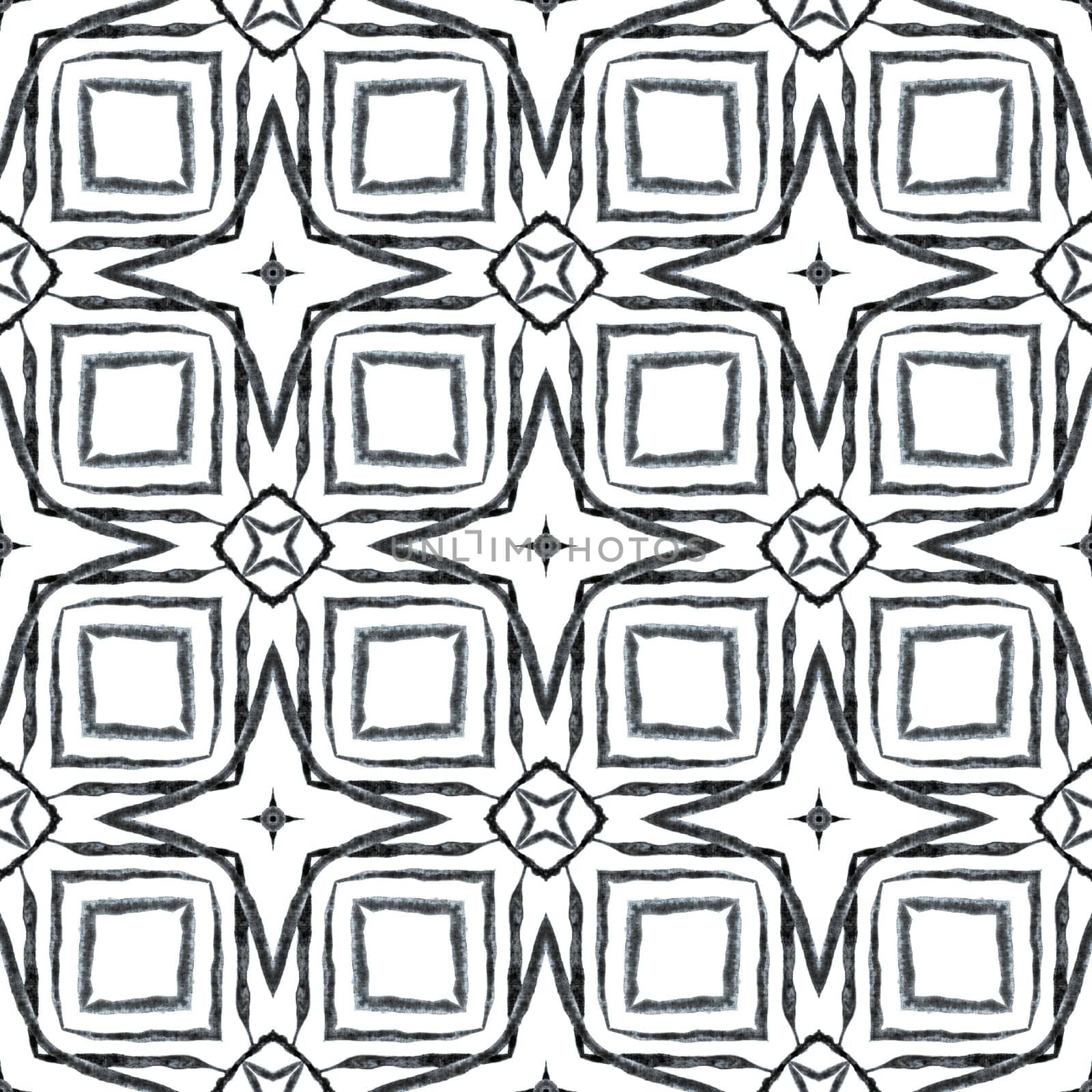 Textile ready lively print, swimwear fabric, wallpaper, wrapping. Black and white fresh boho chic summer design. Summer exotic seamless border. Exotic seamless pattern.
