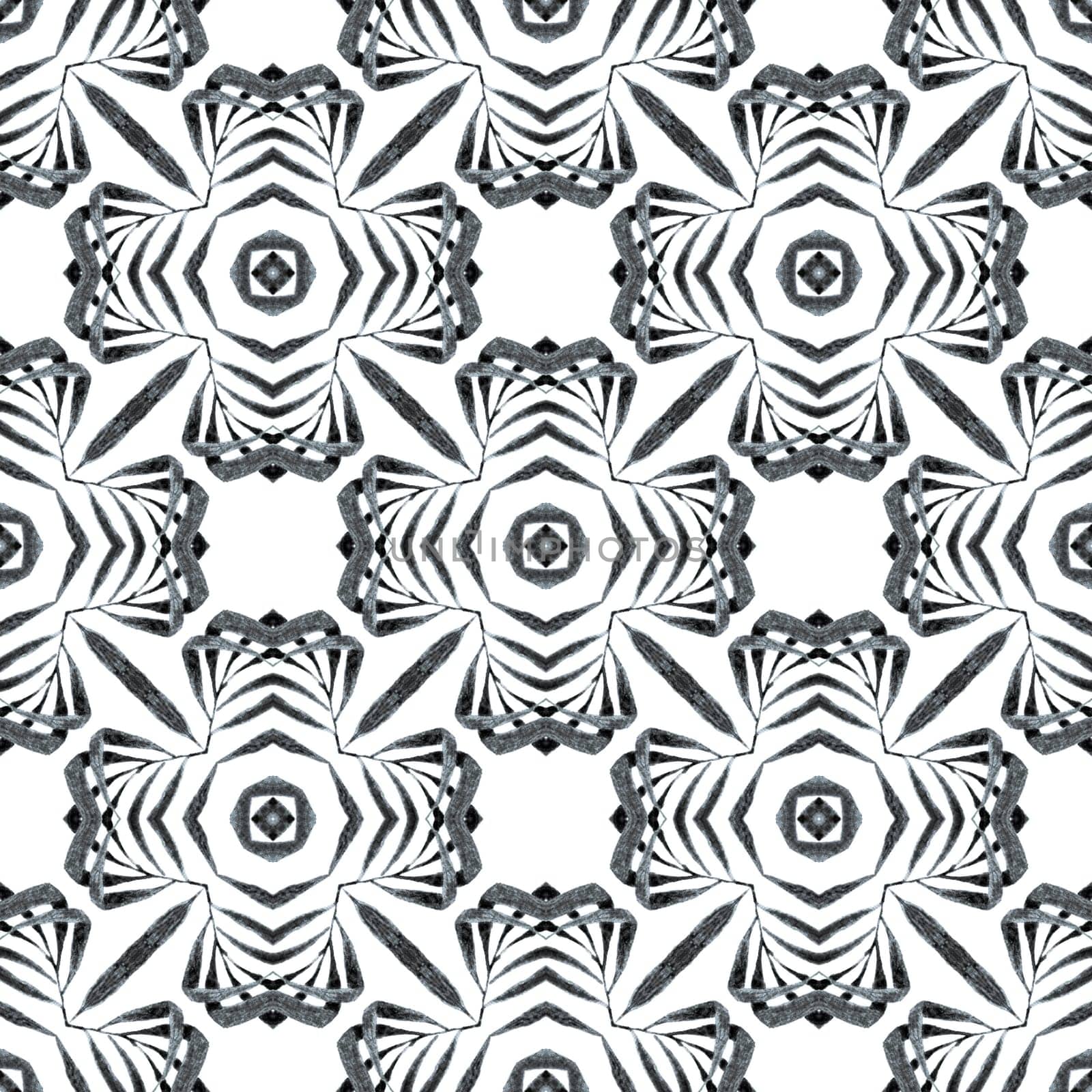 Striped hand drawn design. Black and white awesome boho chic summer design. Textile ready indelible print, swimwear fabric, wallpaper, wrapping. Repeating striped hand drawn border.