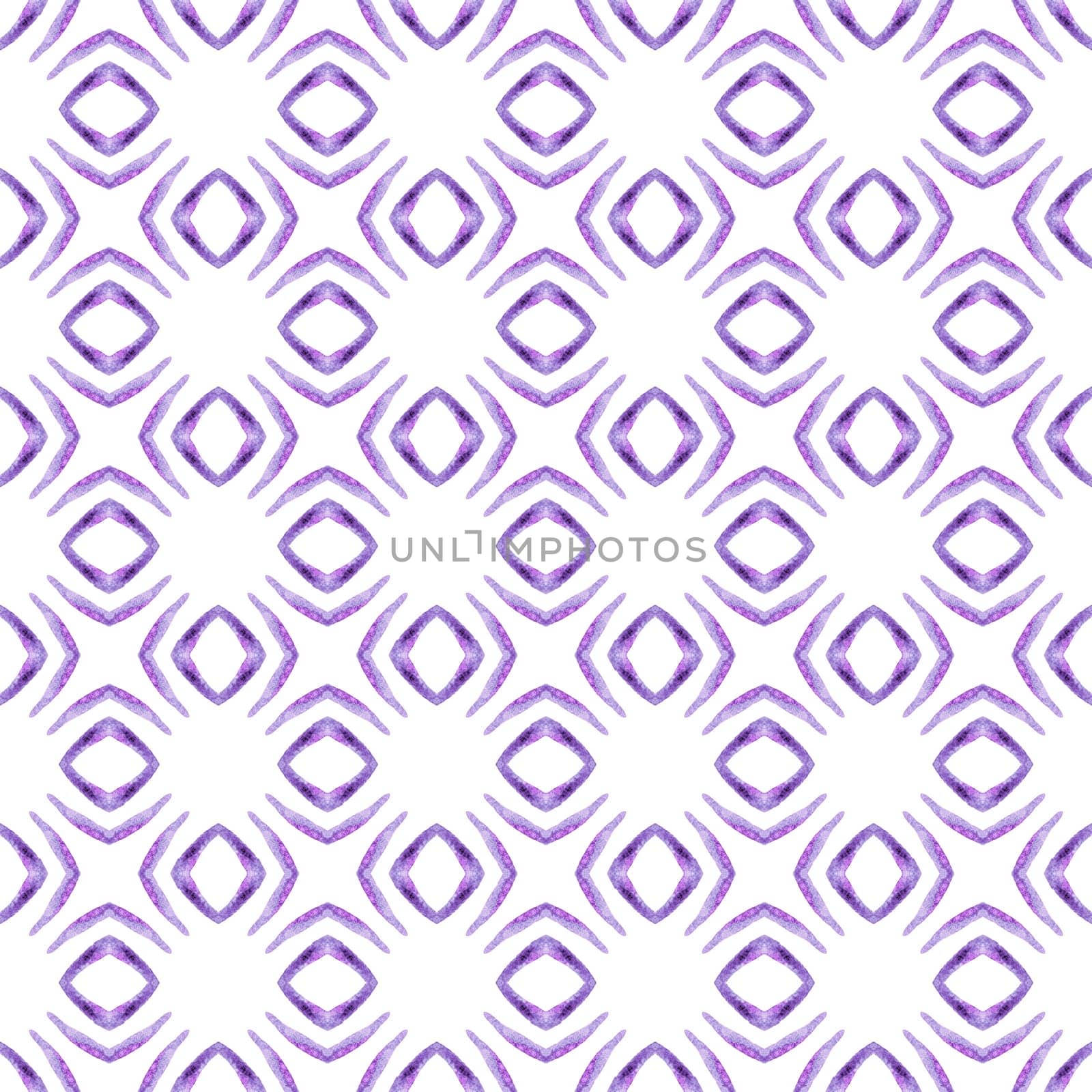 Textile ready splendid print, swimwear fabric, wallpaper, wrapping. Purple delightful boho chic summer design. Oriental arabesque hand drawn border. Arabesque hand drawn design.