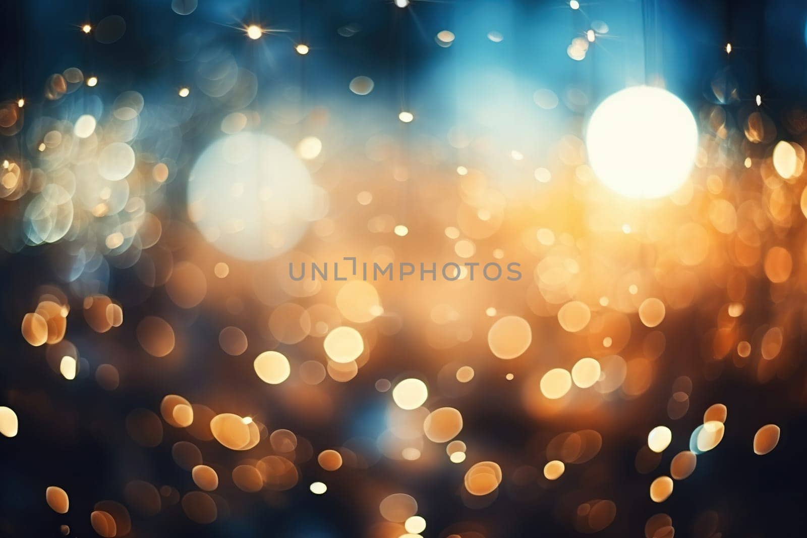 Blurred background with golden bokeh.
