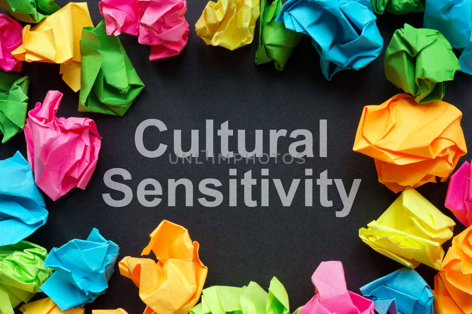 Multi-colored paper balls and inscription cultural sensitivity. by designer491