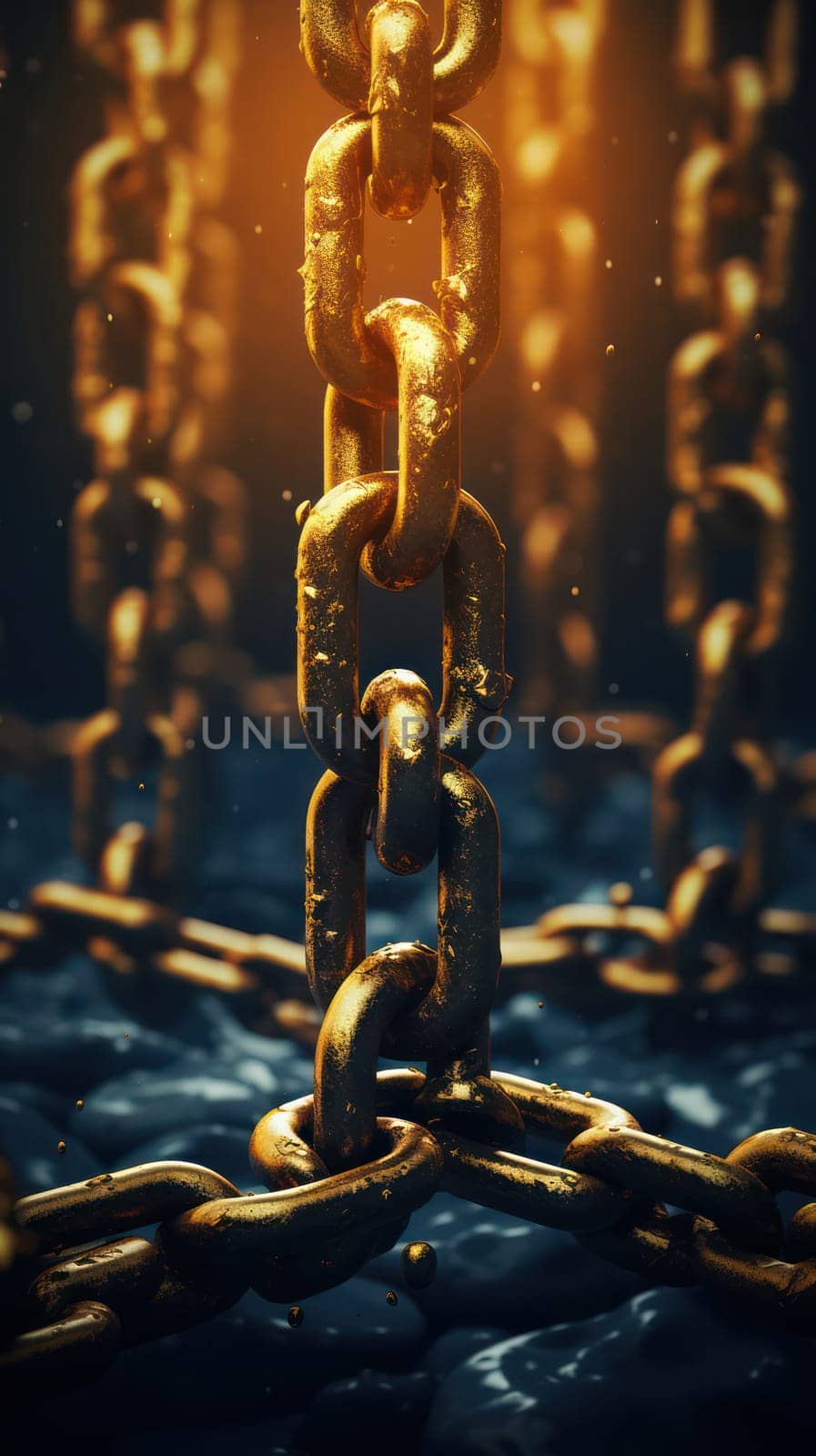 Strength and Security: Rusty Chains Connect, Symbolizing Protective Power by Vichizh