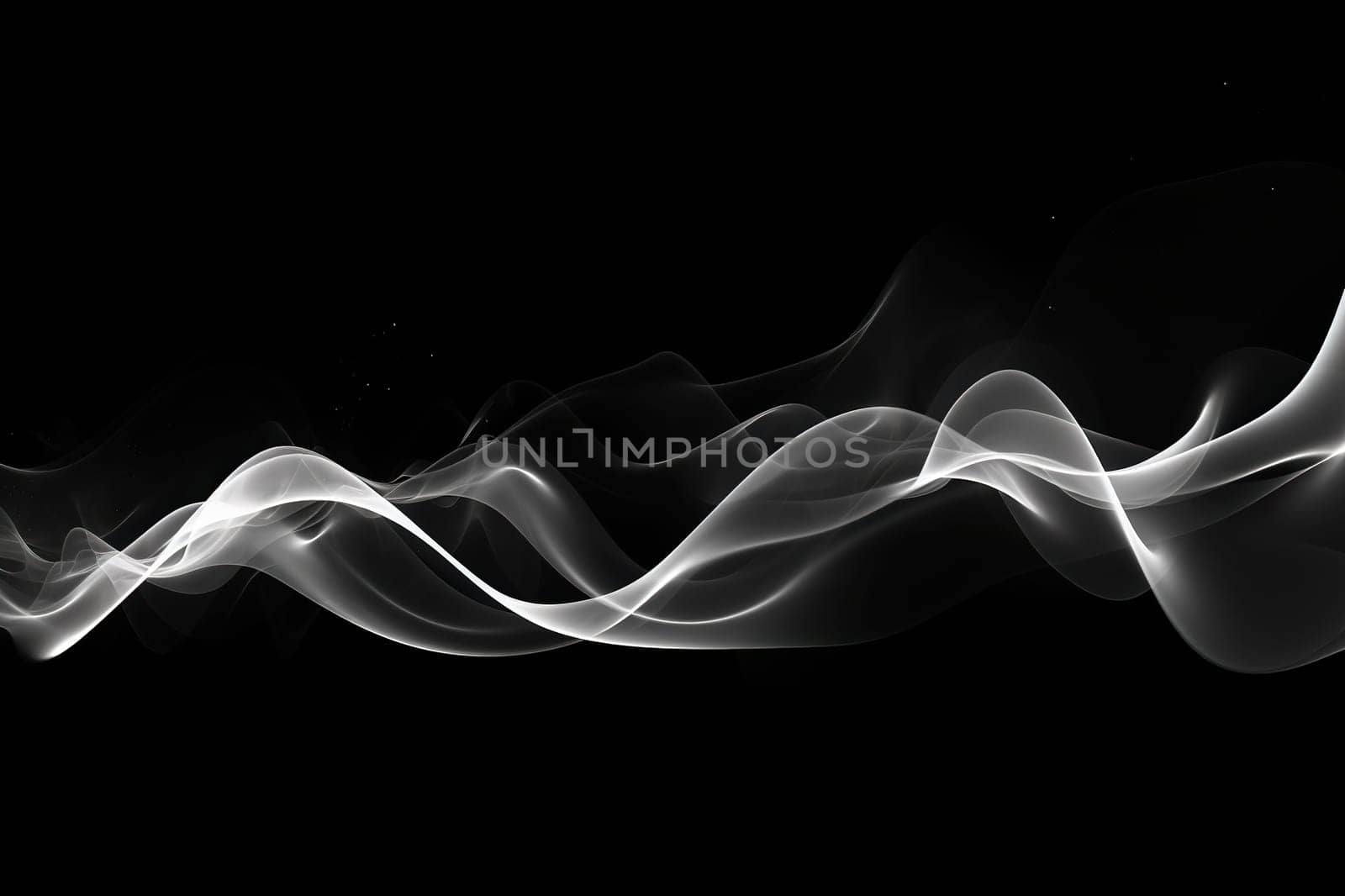 Light black small smoke on a white background. Generated by artificial intelligence by Vovmar