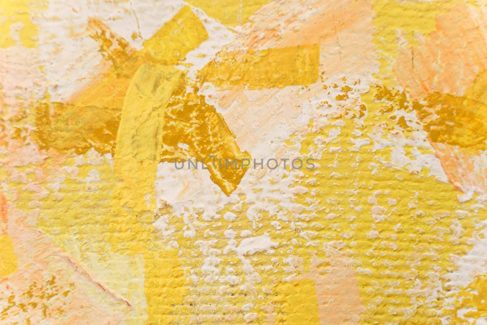 Bright texture of canvas painted in orange-yellow color with shades. Abstract background