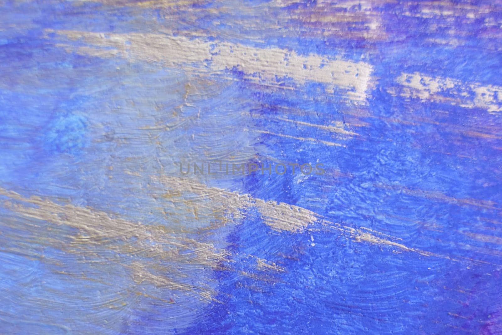 Abstract hand painted blue paint with canvas strokes. Textures and background