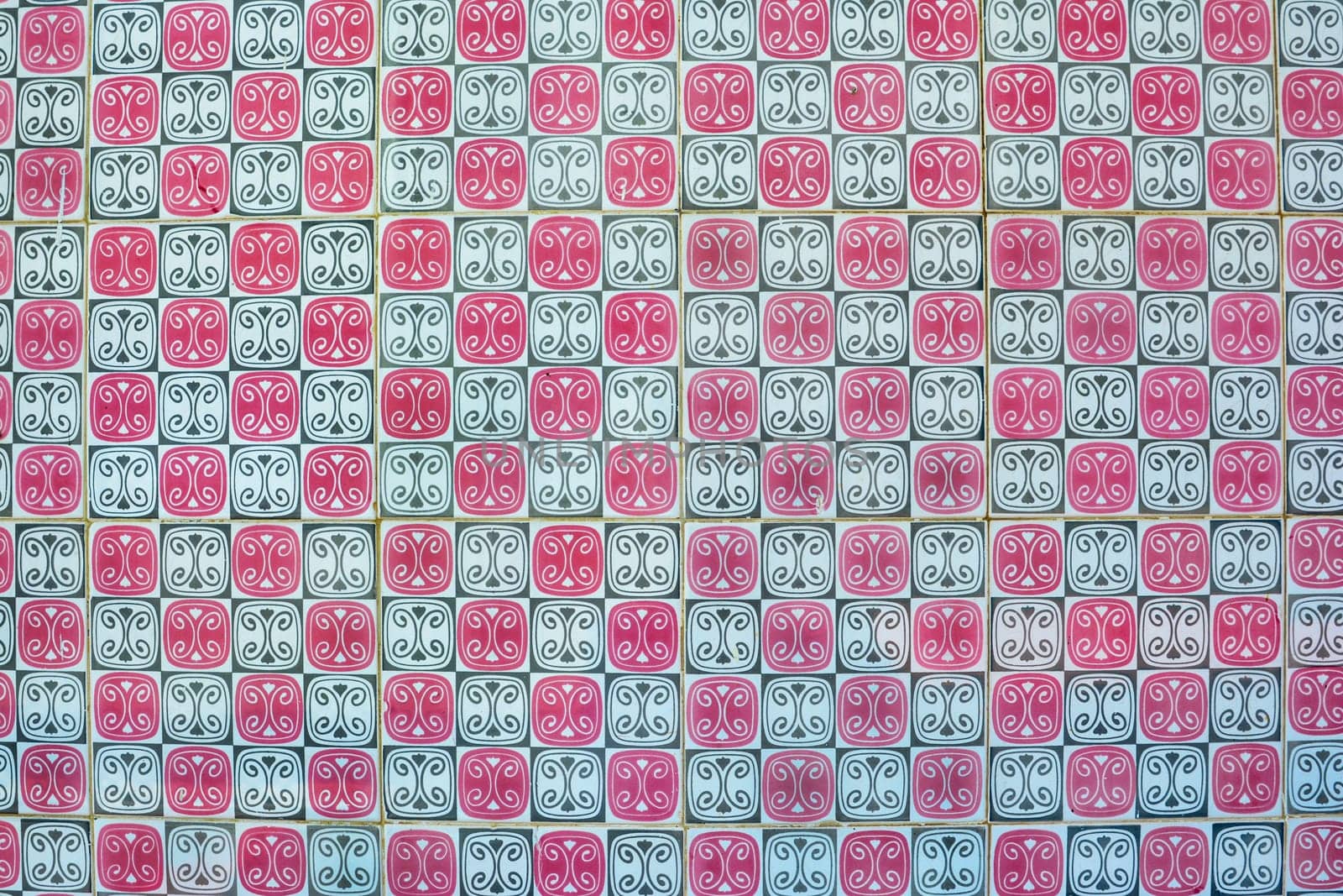 Portuguese azulejo tiles. Color pattern. Watercolor seamless pattern