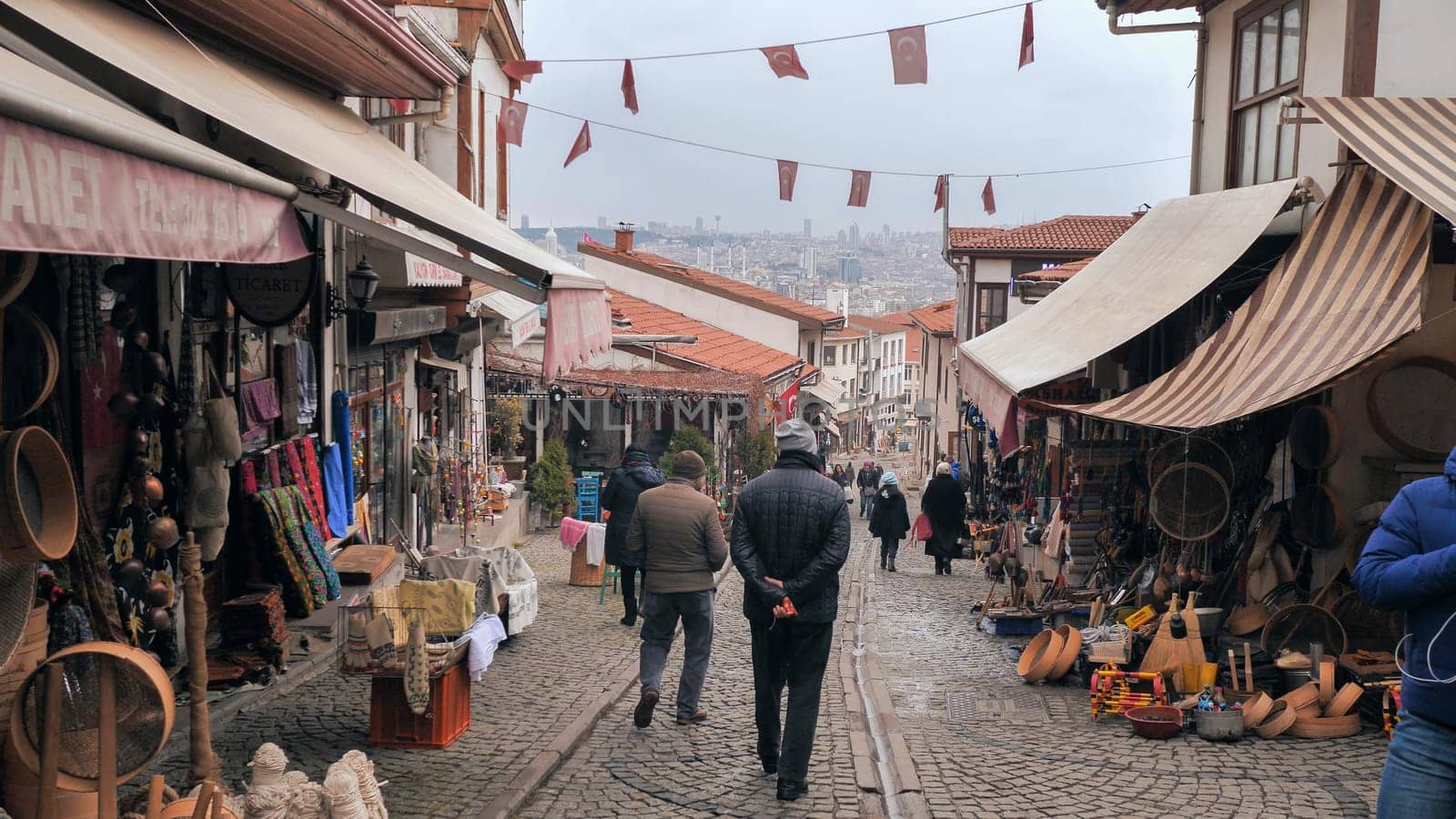 Old streets of the capital of Turkey Ankara.