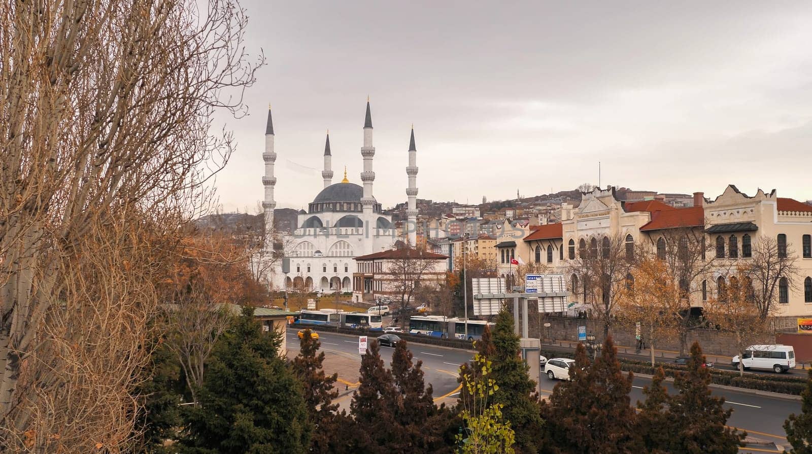 Tourist in the winter in Ankara