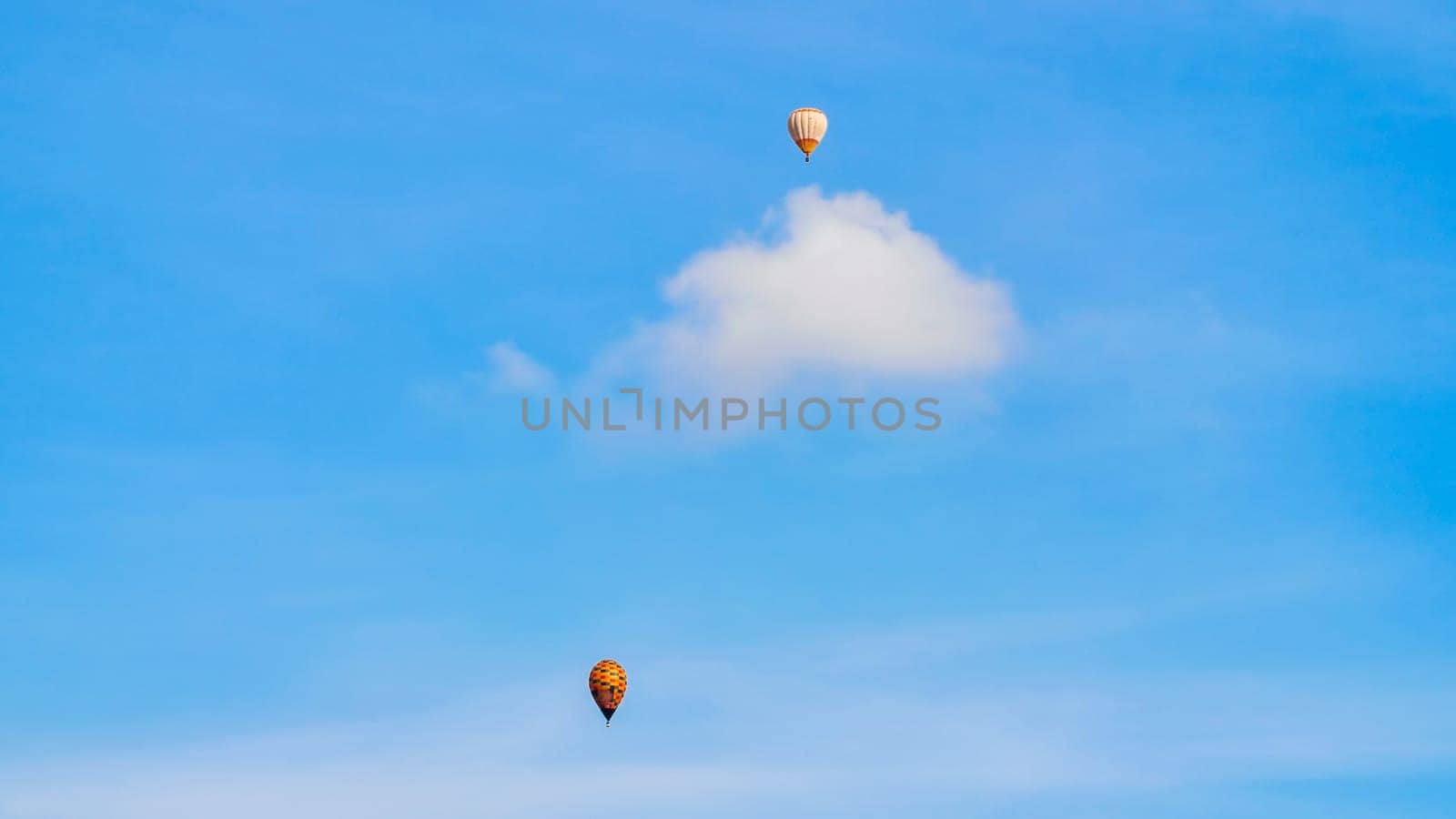 Color balloons in the sunrise sky. Cappadocia, Turkey