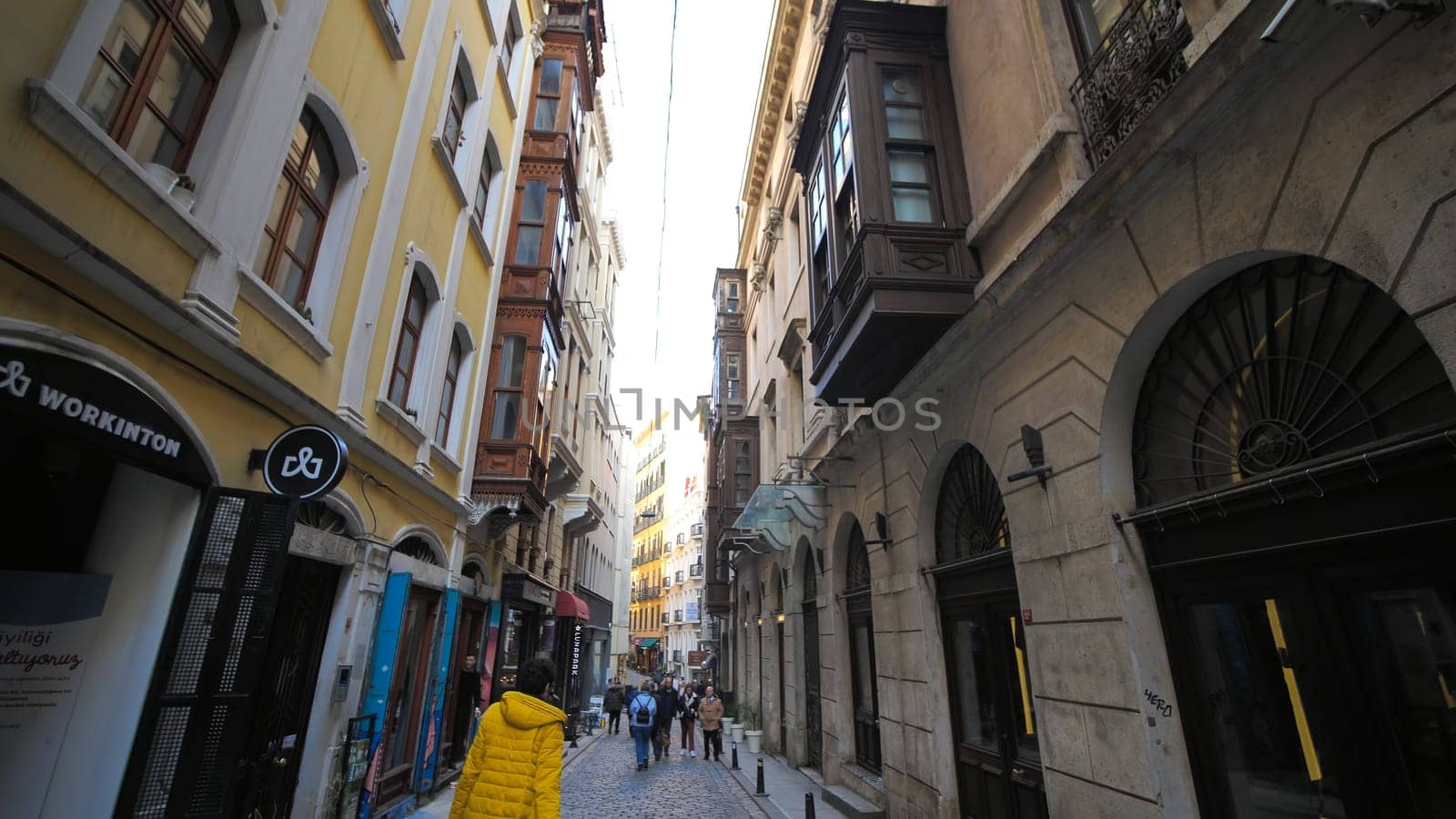 Istanbul, Turkey - January 8, 2020: Old tourist streets of Istanbul. by DovidPro