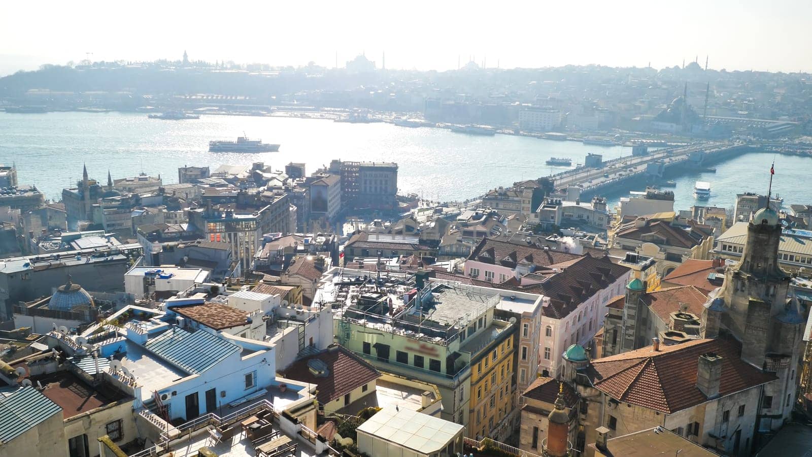 Panorama of the city of Istanbul from a height