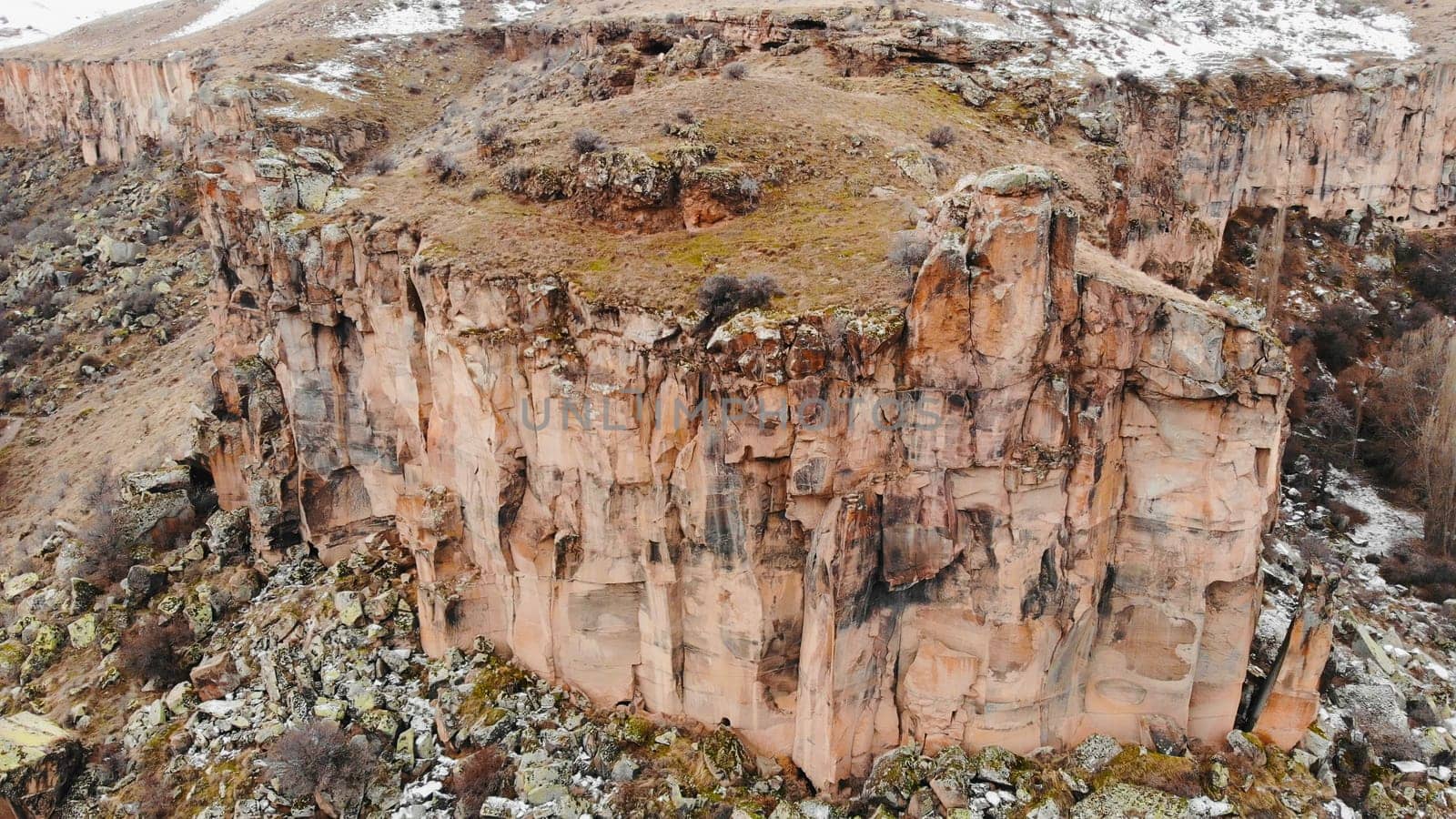 Ihlara Valley in Turkey, Known as Ihlara Vadisi in Turkish, the valley is biggest canyon and has a green trees and small river