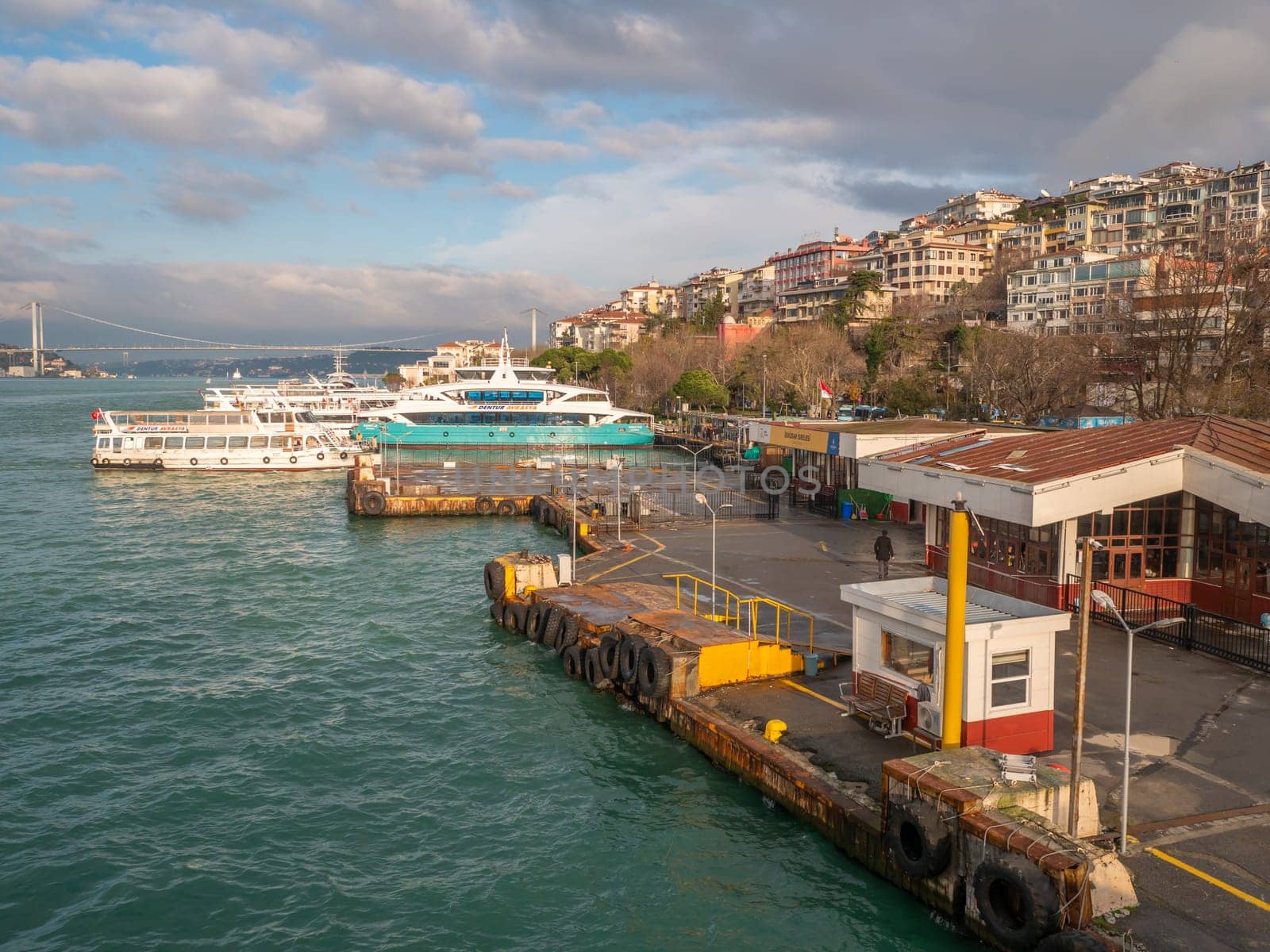 Istanbul, Turkey - January 8, 2020: Beautiful View of Bosphorus Coastline in Istanbul. by DovidPro