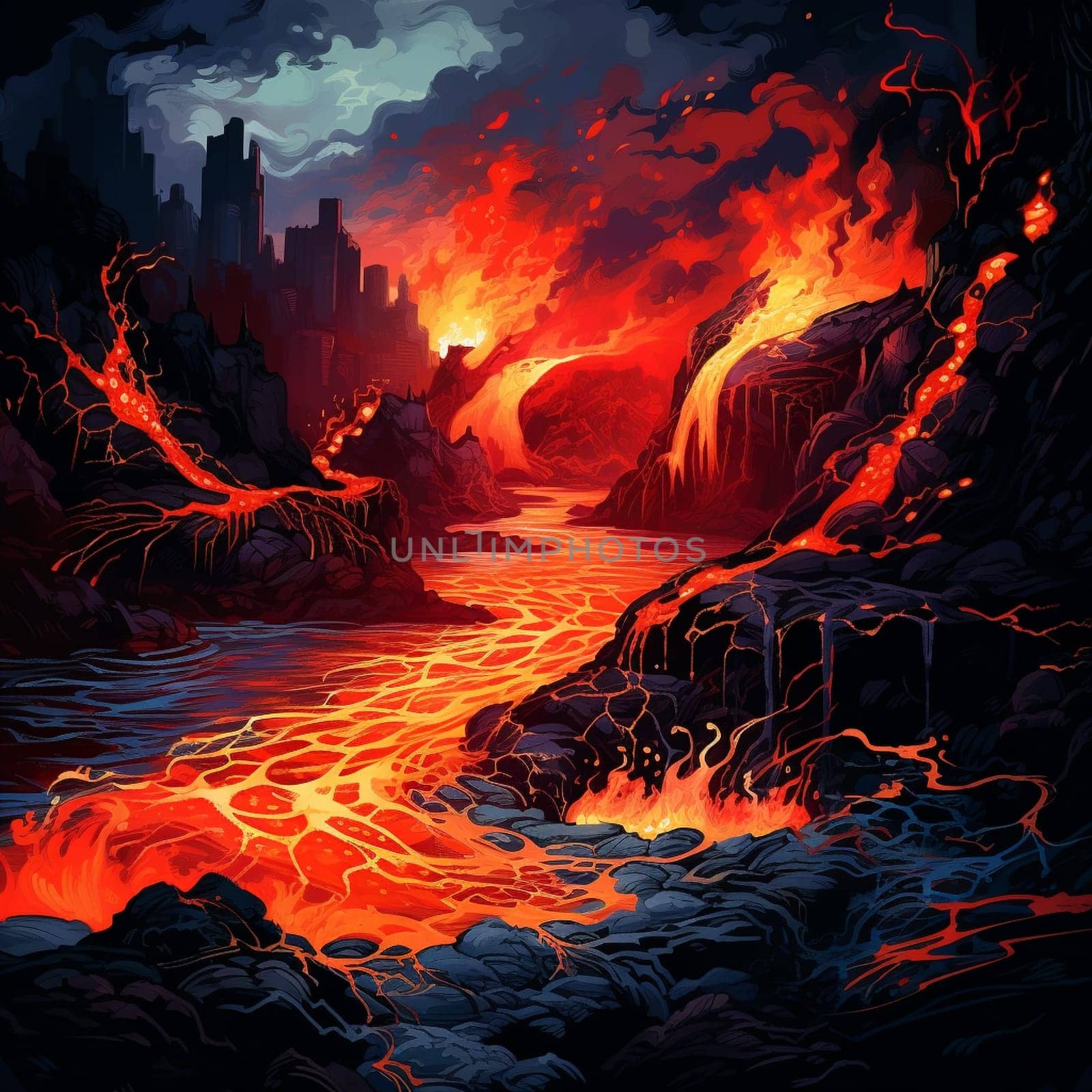 Lava Cascade by Sahin