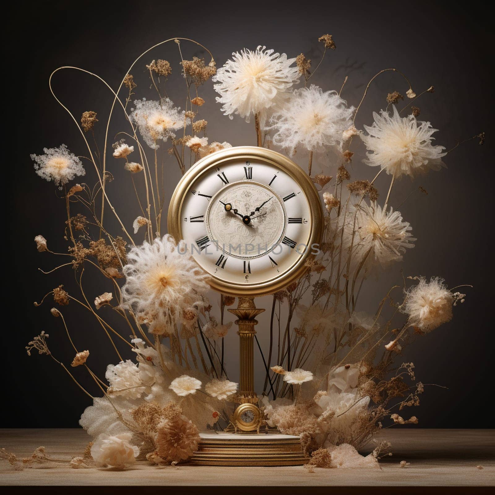 Analog Splendor: A Surreal Composition of a Mesmerizing Vintage Clock by Sahin
