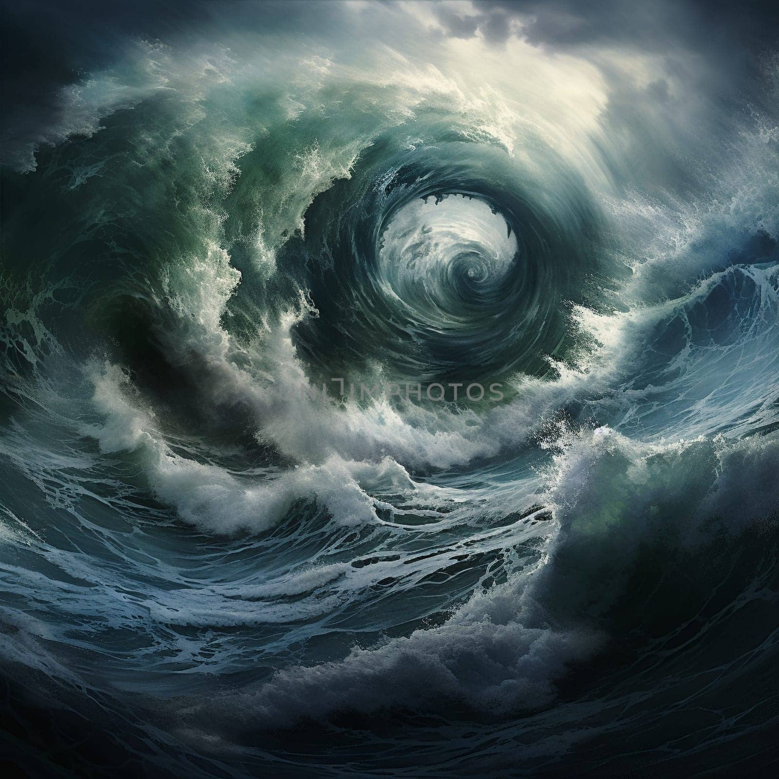 Get ready to be mesmerized by the captivating power of nature with the image of a majestic maelstrom! This swirling vortex of water and mist commands attention with its sheer force and beauty. This image portrays the dynamic and ever-changing nature of the oceans, evoking a sense of awe and wonder.