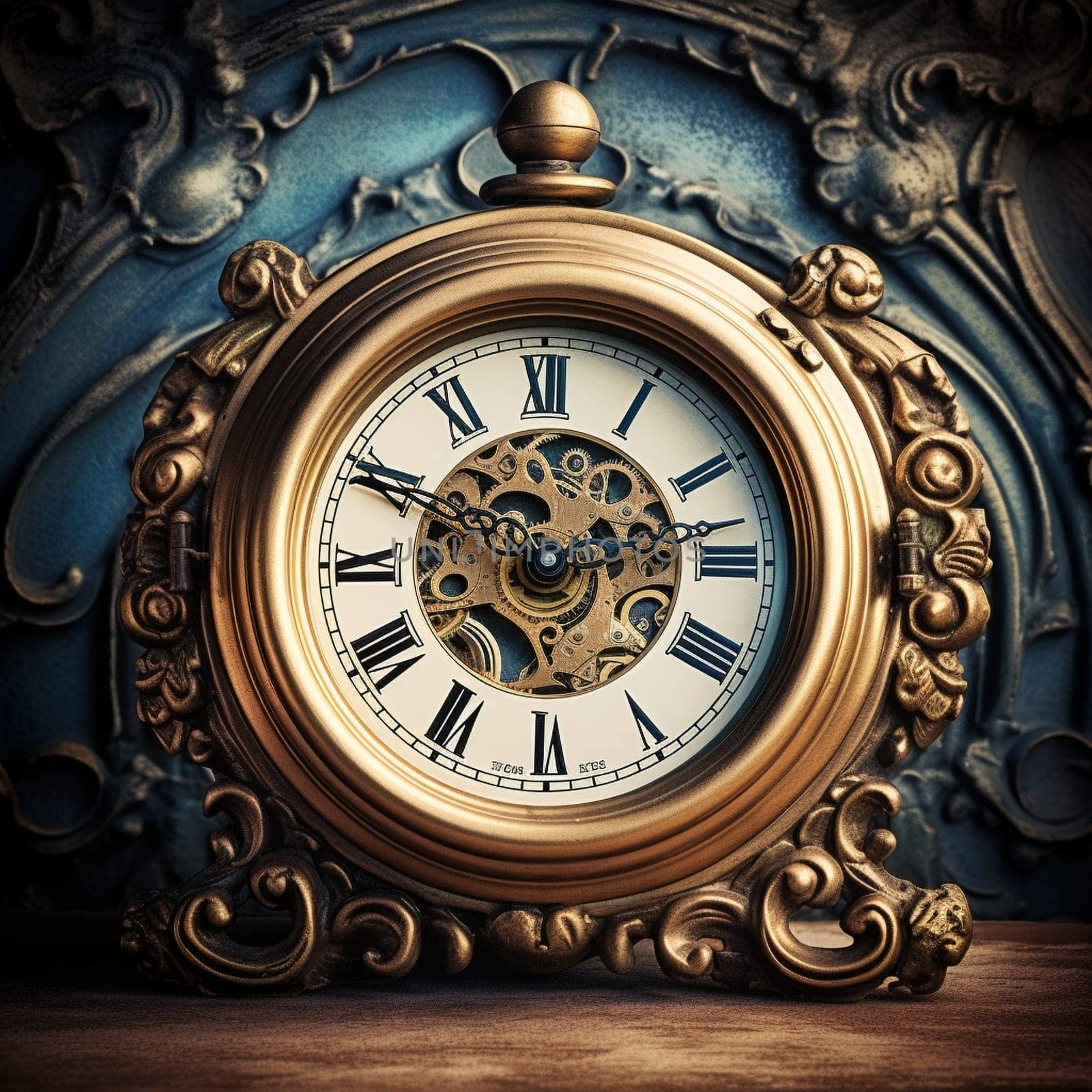 Step into a world of nostalgia with this visually captivating image of a vintage clock with a whimsical twist. This composition captures the essence of "Ticking Stories: Vintage Clocks as Time-Keepers of Memories," incorporating elements of nostalgia and storytelling. The clock, adorned with intricate details and embellishments, serves as a time-keeper of cherished memories. With its unique twist, this image offers high commercial appeal and is suitable for microstock sites.