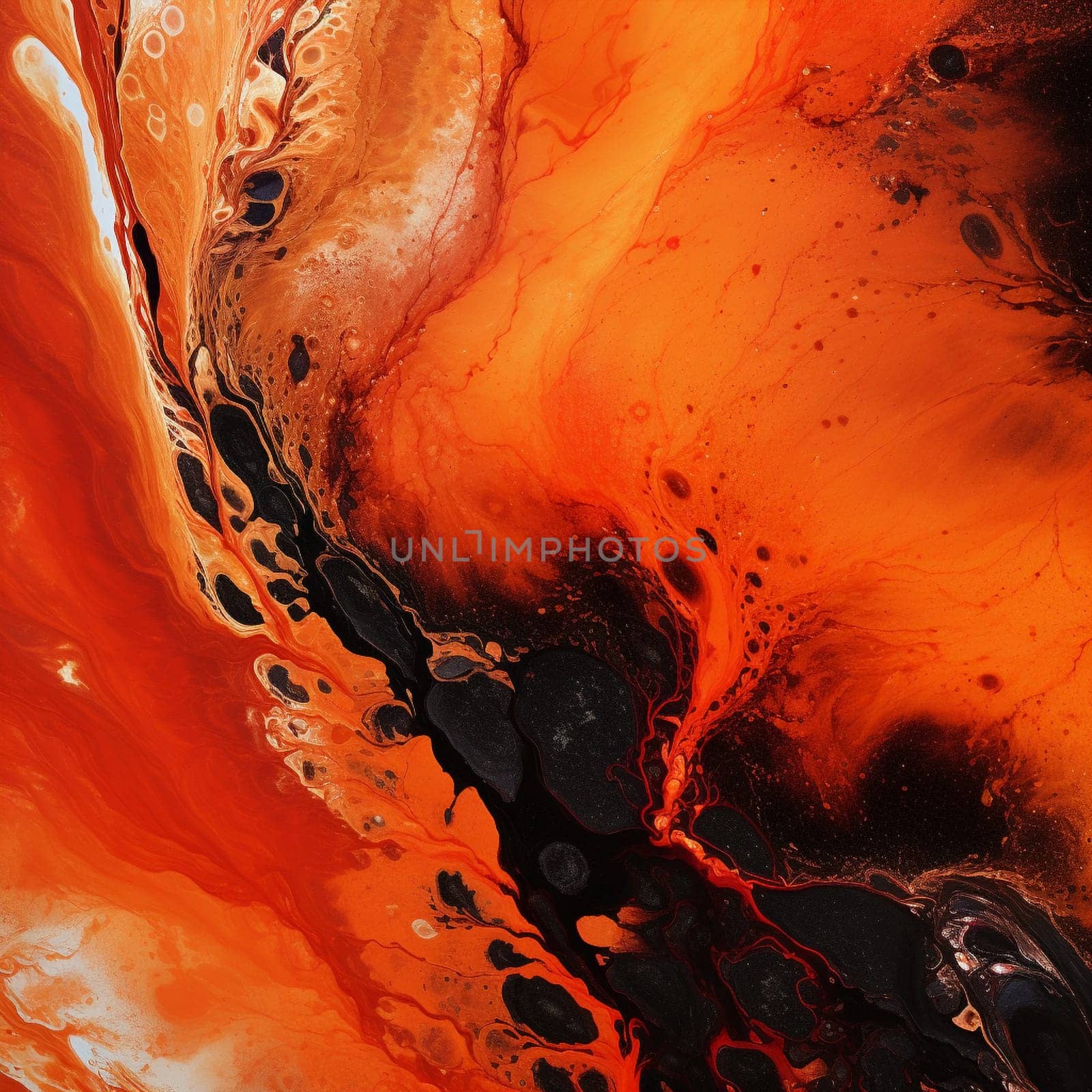 Immerse yourself in the awe-inspiring intensity of a volcanic eruption with this striking image in the art style of abstract minimalism. This surreal landscape captures the raw power and destructive magnificence of nature's fiery orchestra. Rivers of molten lava flow gently, resembling a symphony of vibrant oranges, fiery reds, and glowing yellows. The explosive force of the eruption is balanced with a sense of enchanting beauty, showcasing the mesmerizing spectacle that unfolds when nature plays its fiery symphony.