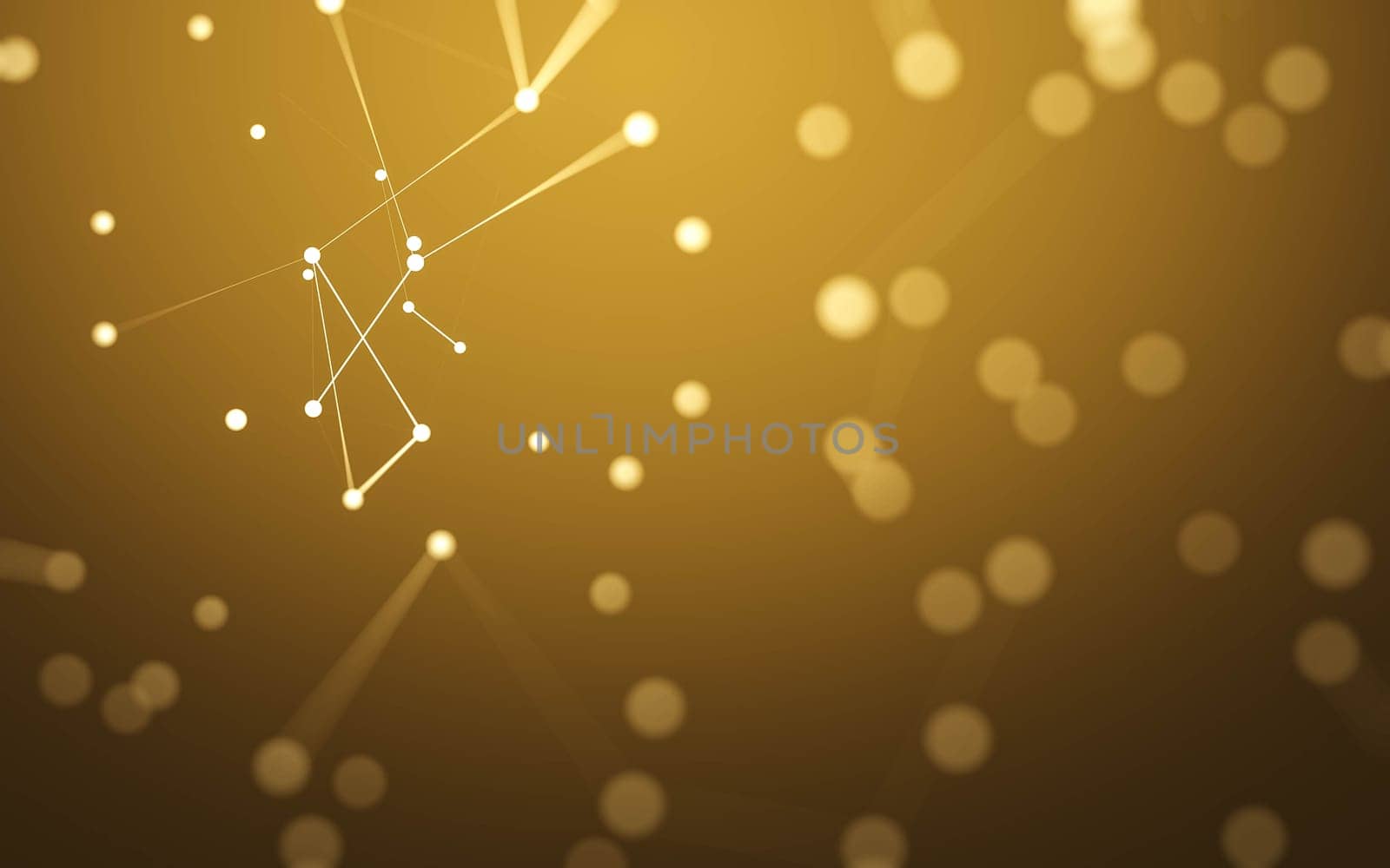 Abstract background. Molecules technology with polygonal shapes, connecting dots and lines. Connection structure. Big data visualization.  by teerawit