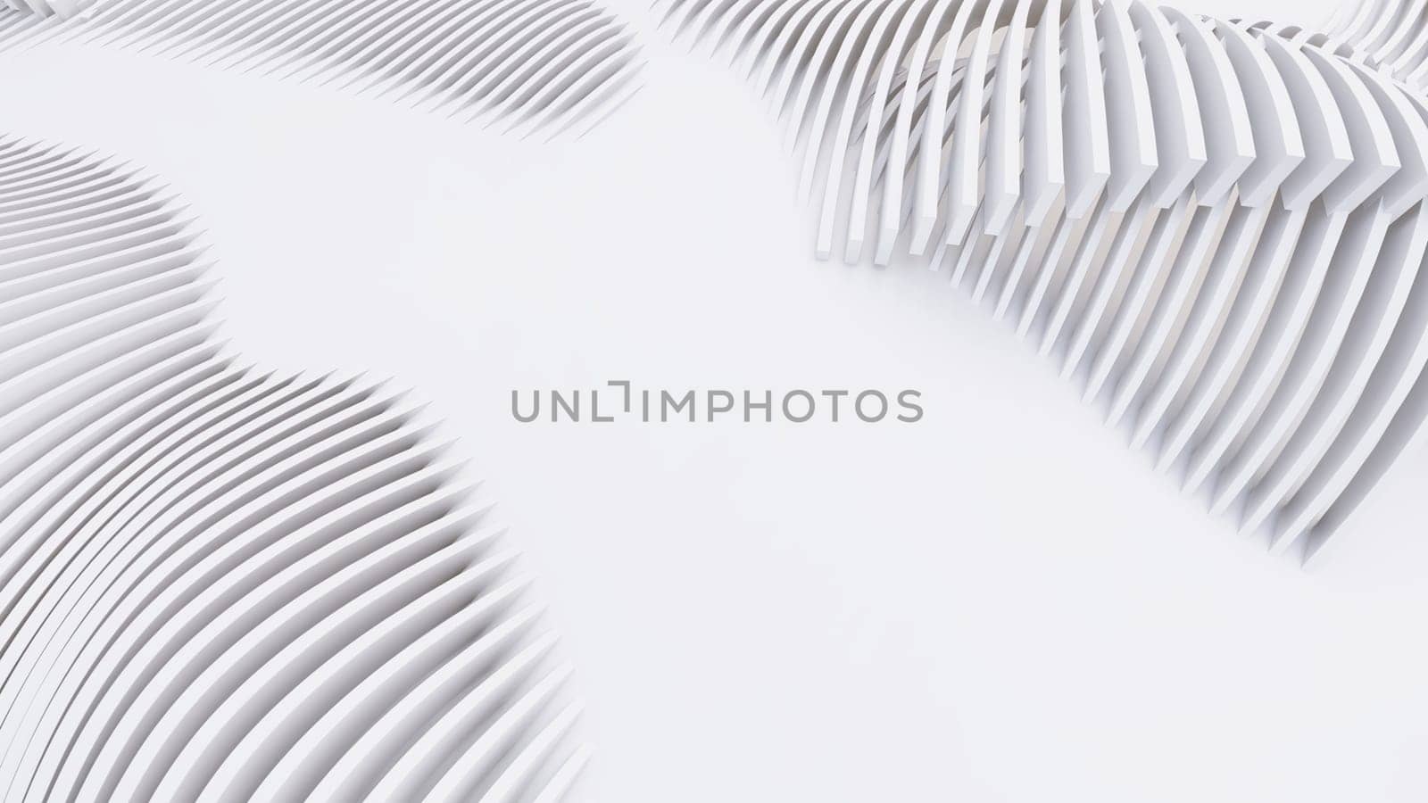 Abstract Curved Shapes. White Circular Background.  by teerawit