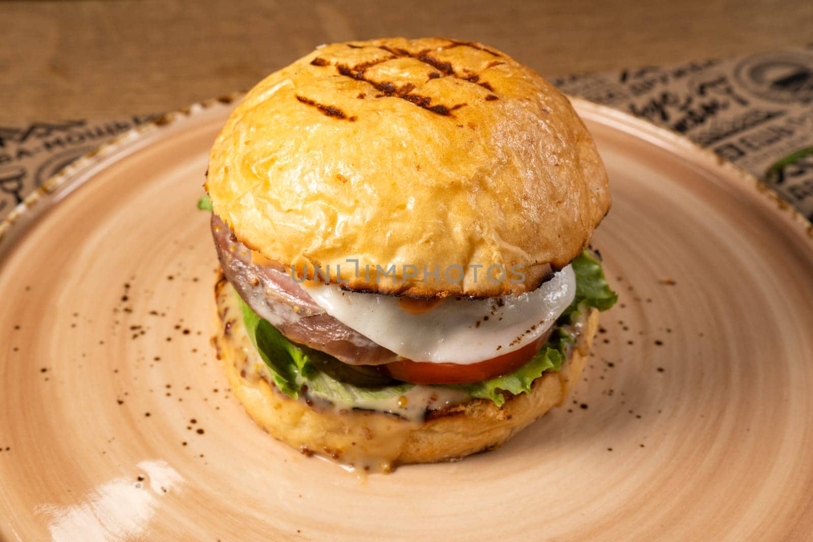 Gastronomic Delight, A Symphony of Savory Flavors in the Perfect burger Masterpiece by darksoul72