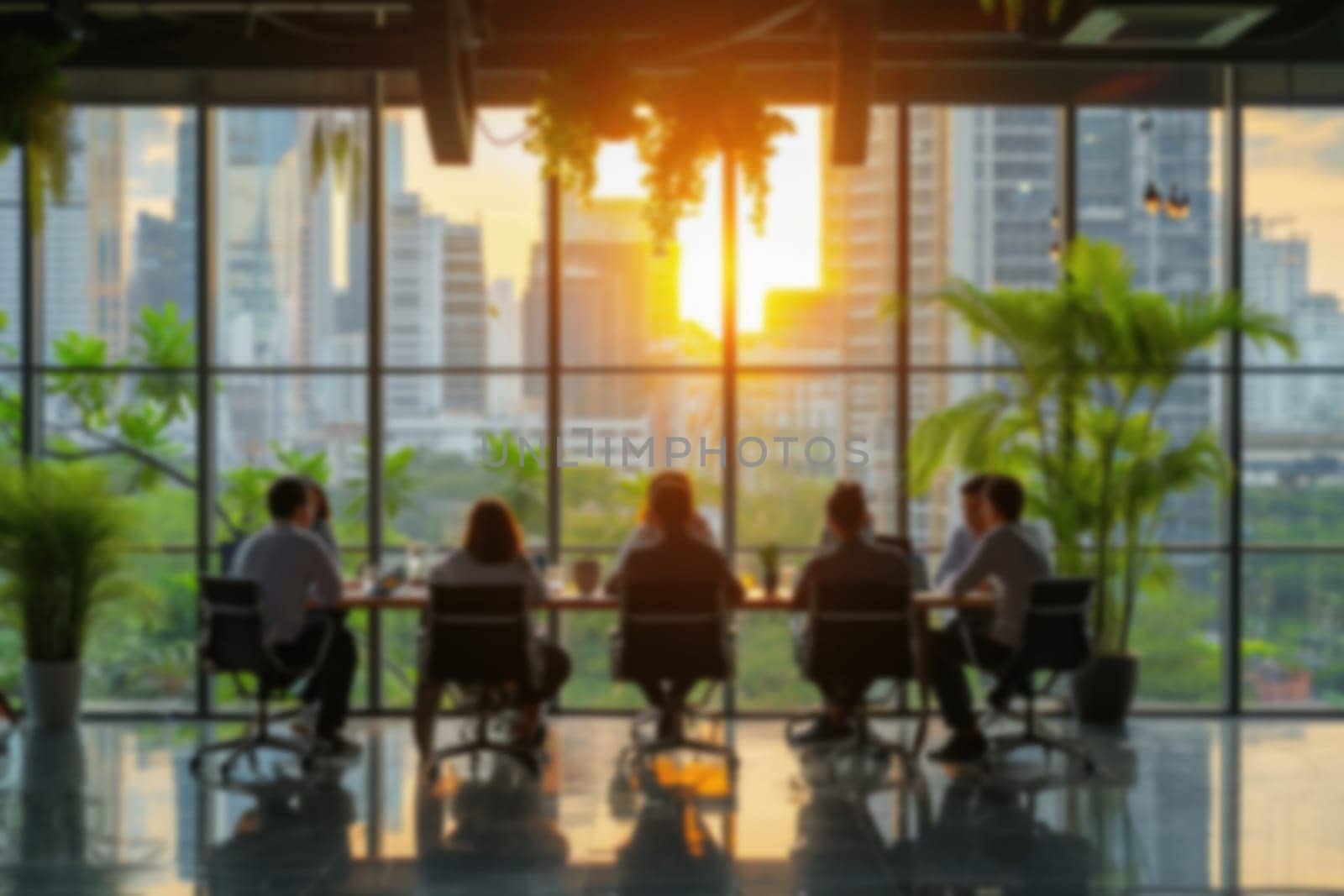 Group of Business at meeting room. Blur background. Generative AI.